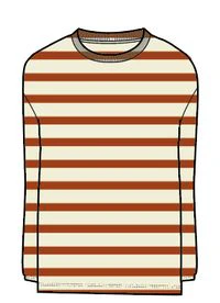 Panorama Striped LS T-Shirt - Glazed Ginger - Image 11