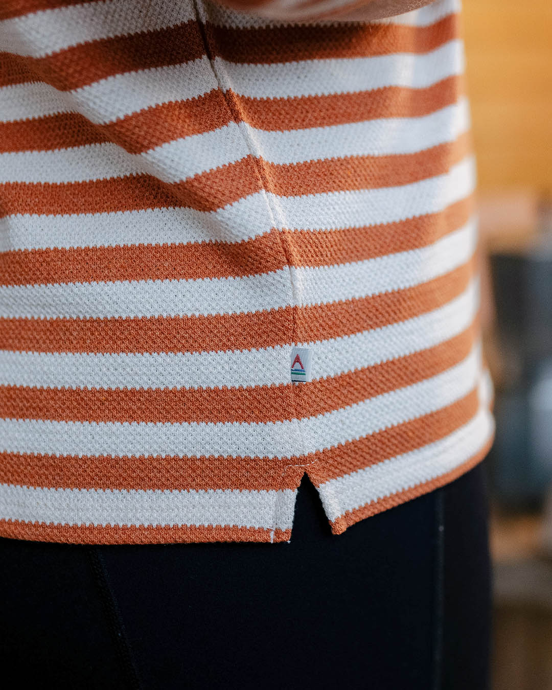 Panorama Striped LS T-Shirt - Glazed Ginger - Image 3