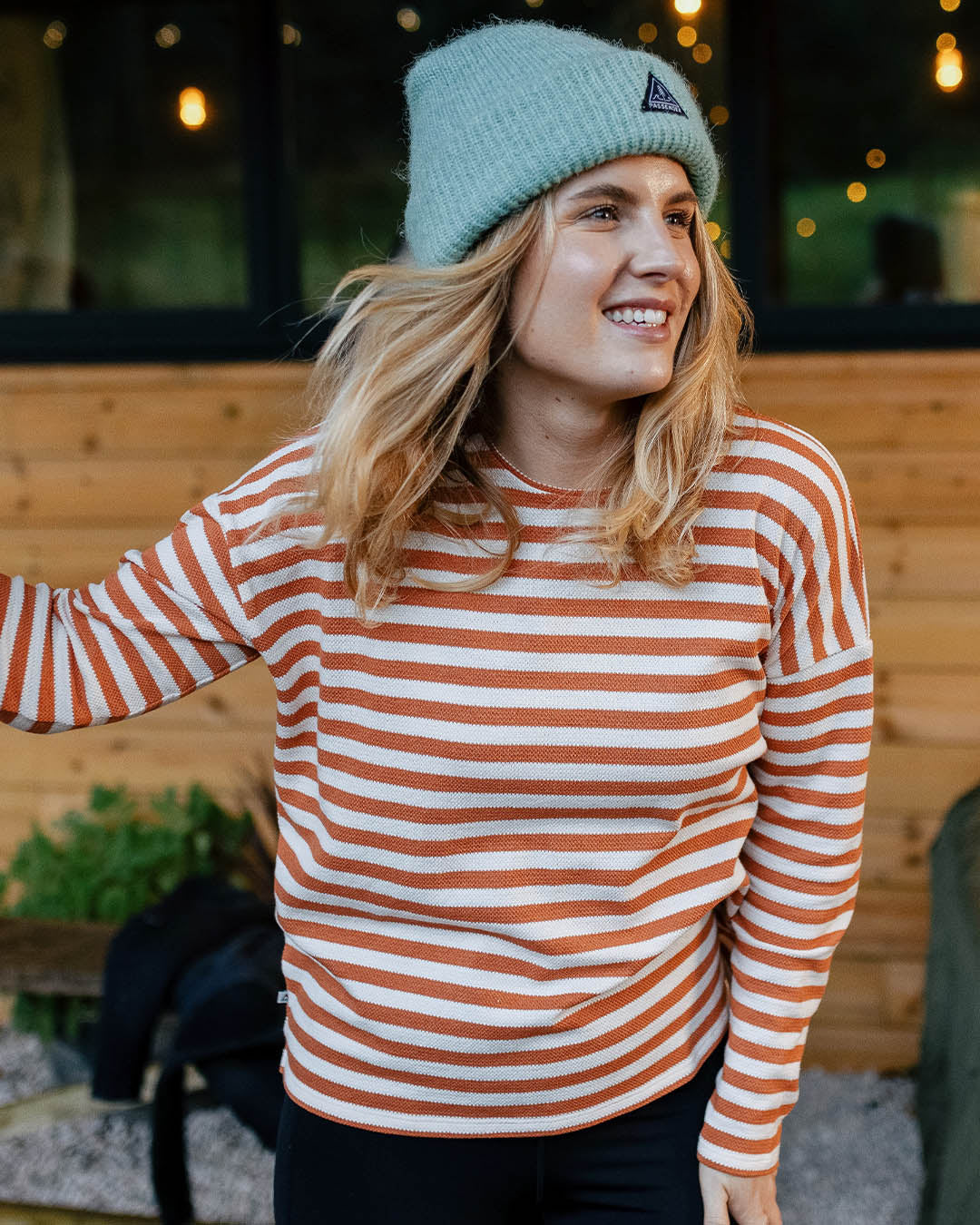 Panorama Striped LS T-Shirt - Glazed Ginger - Image 6