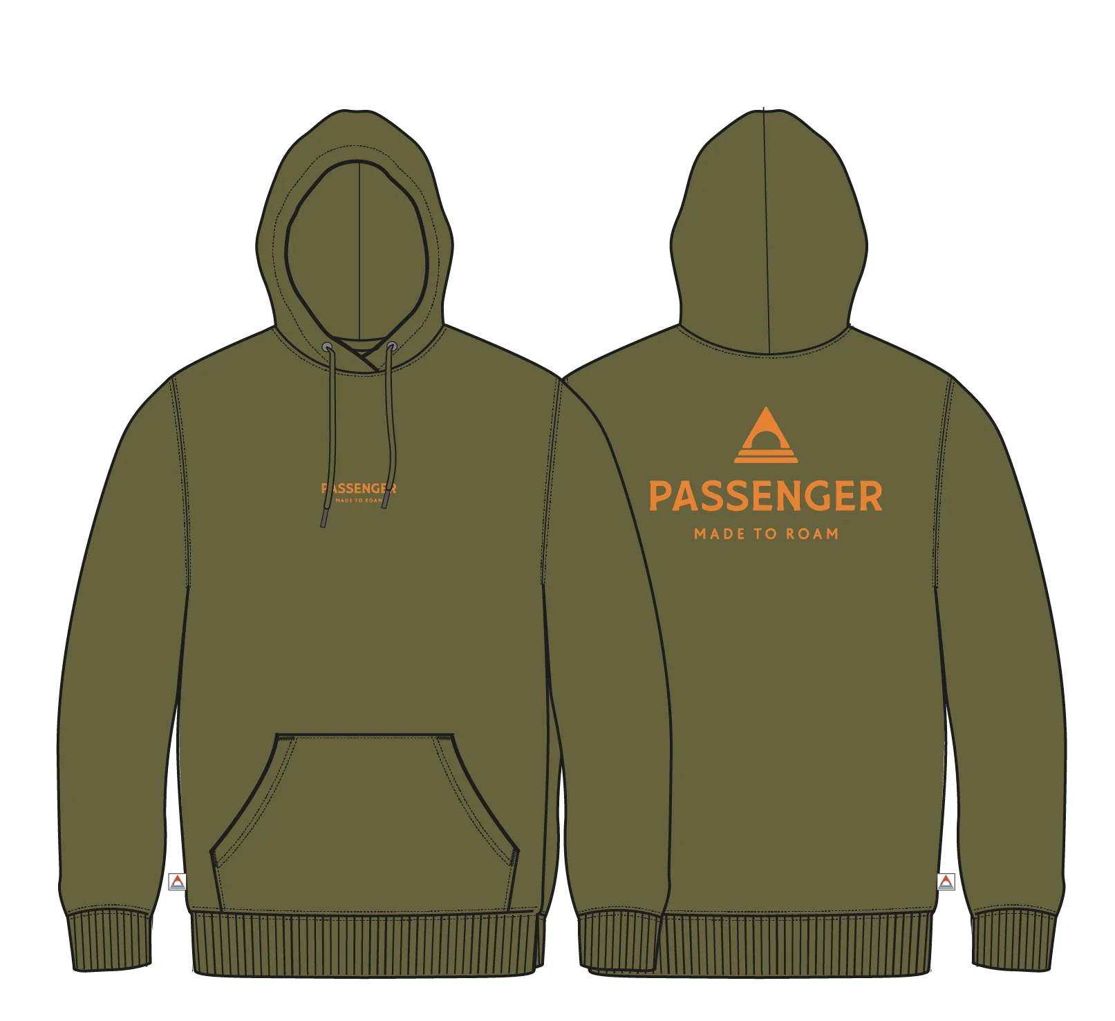 Passenger Relaxed Fit Hoodie - Khaki - Image 9