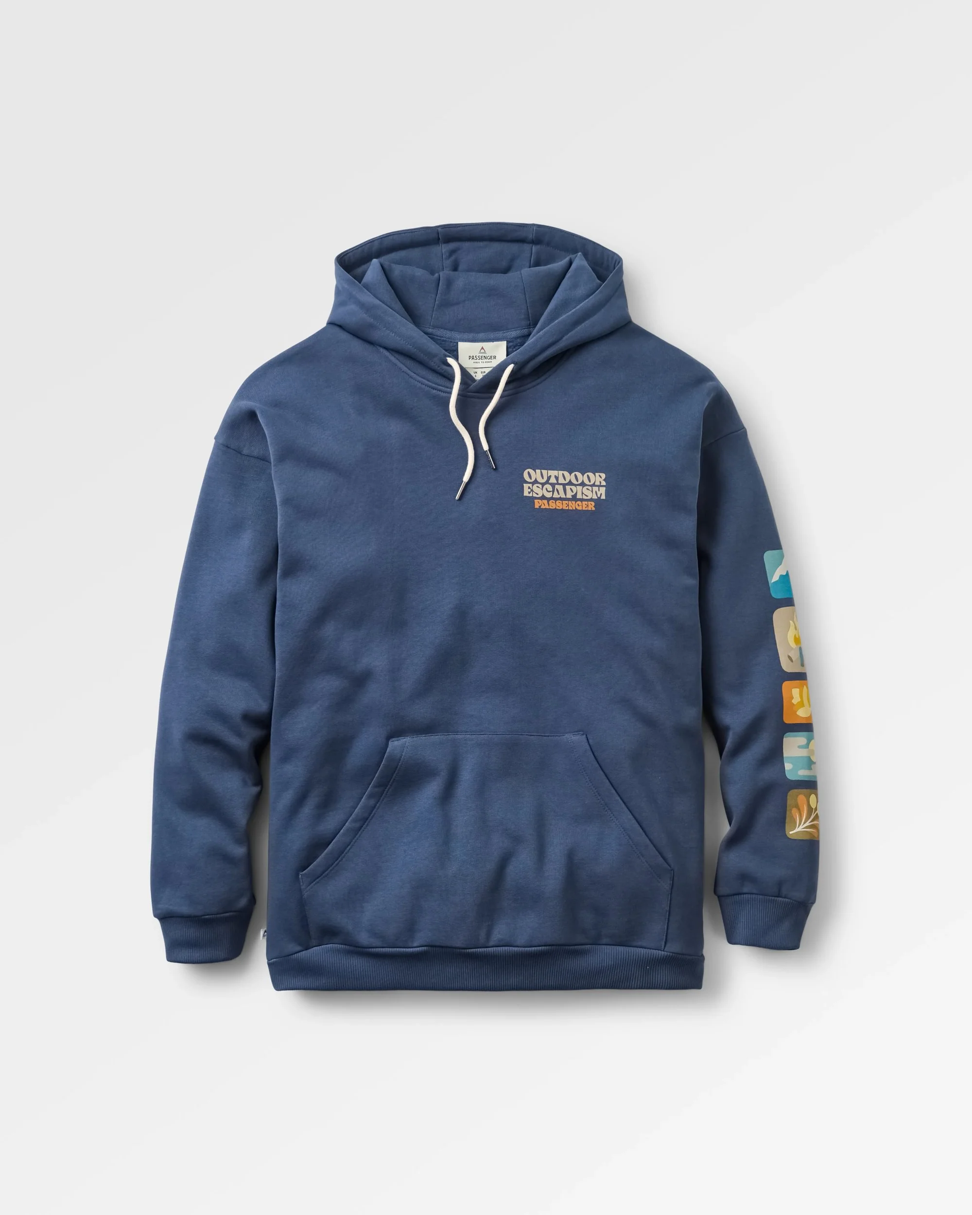 Patch Organic Cotton Hoodie - Rich Navy