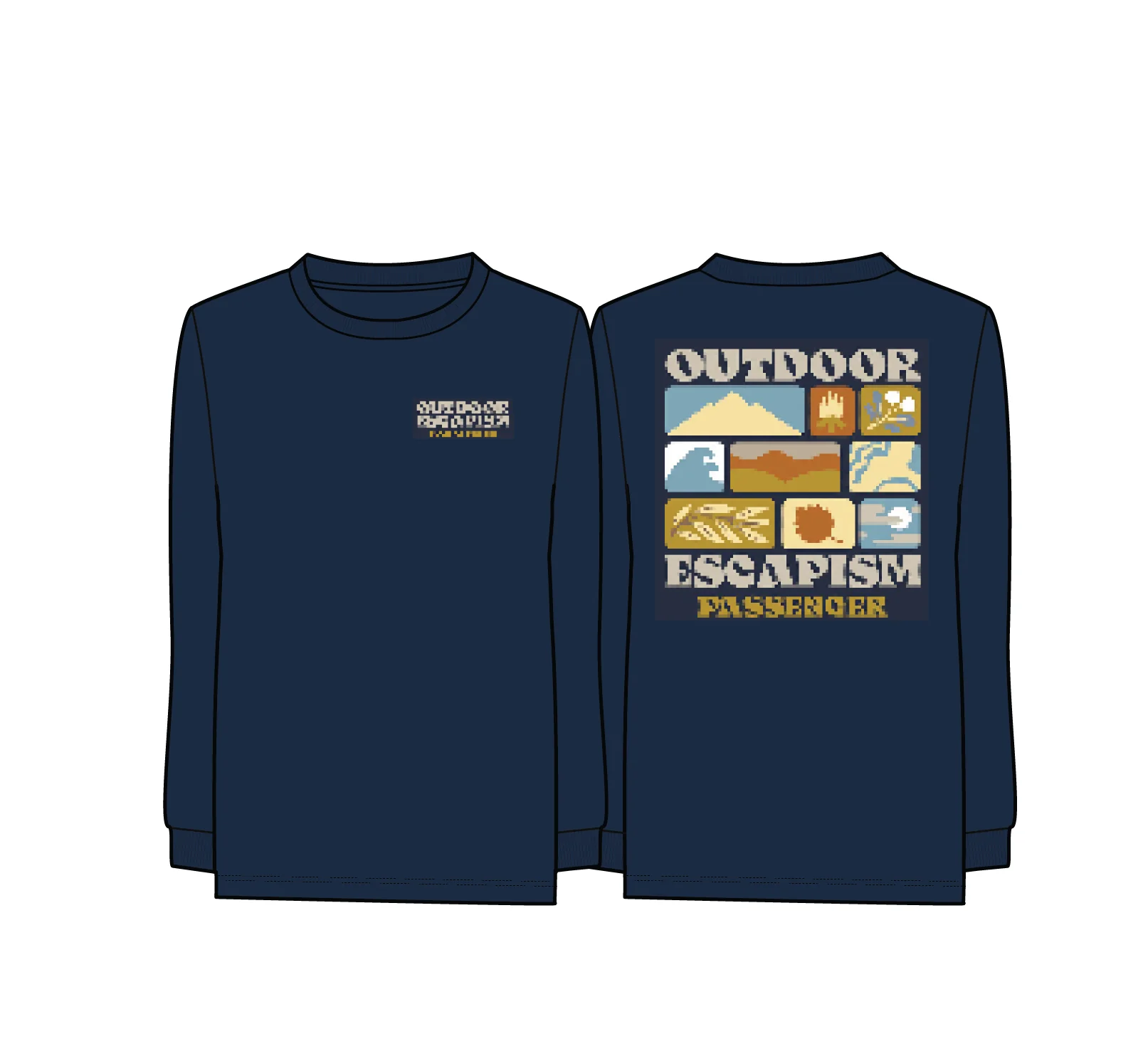 Patch LS T-Shirt - Rich Navy - Image 7