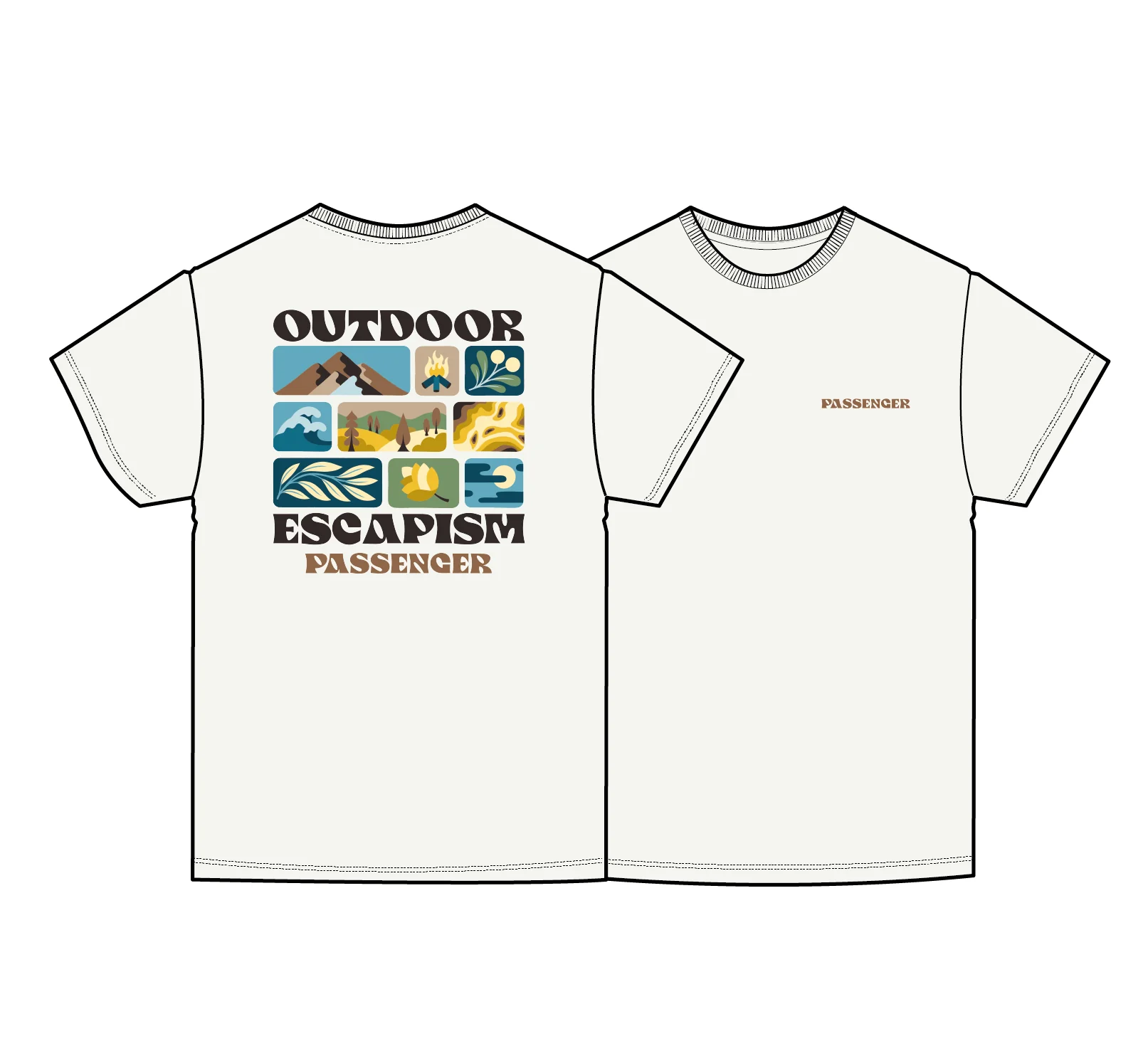 Patches T-Shirt - Birch - Image 8