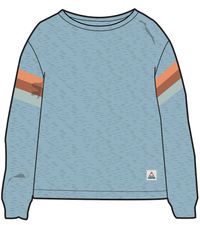 Poinsettia Organic Cotton Sweatshirt - Soft Blue Pool Marl - Image 5