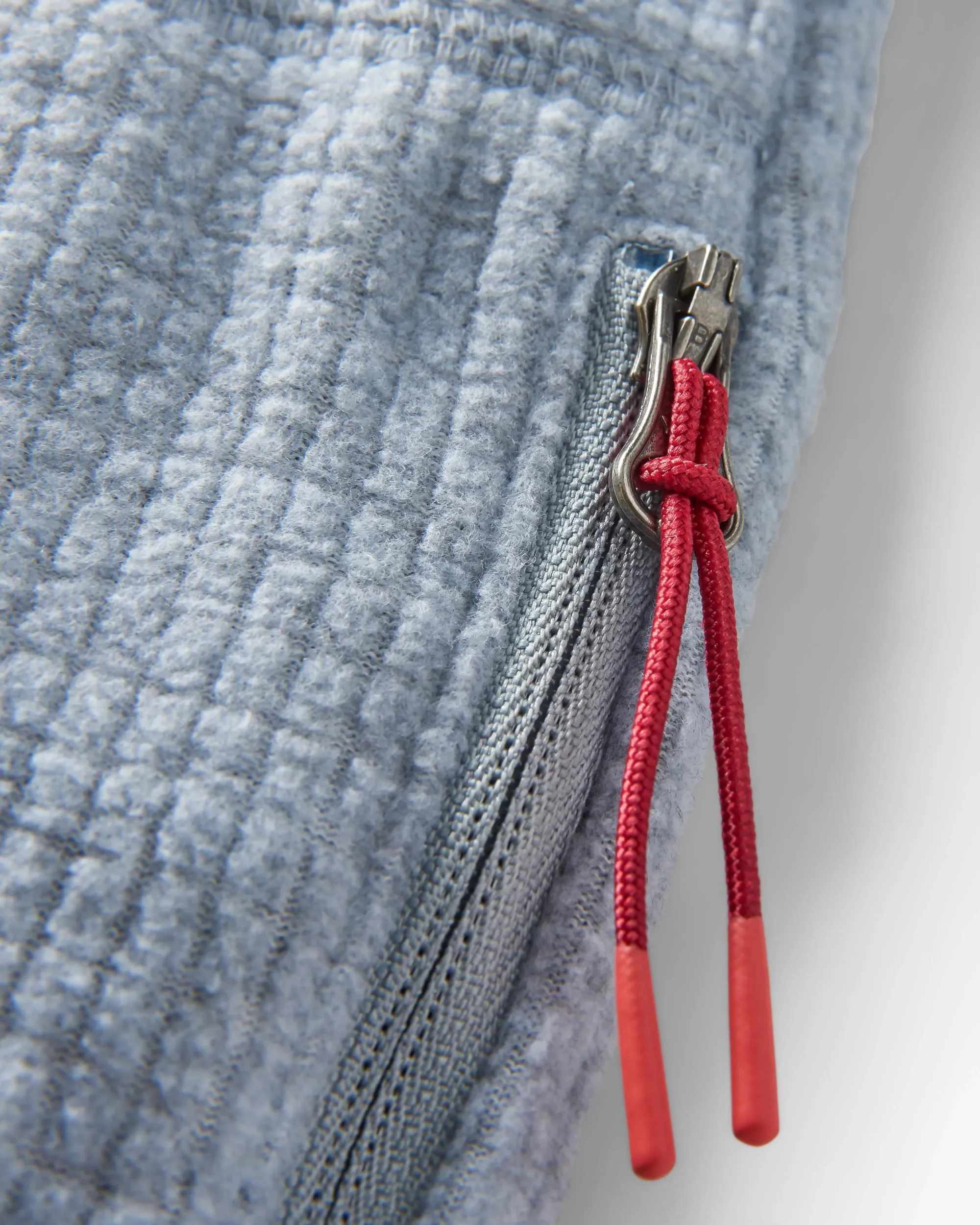Point Grid Polar Fleece Hoodie - Grey Marl - Image 7