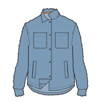 Rappel Sherpa Fleece Oversized Shirt - Faded Denim - Image 10