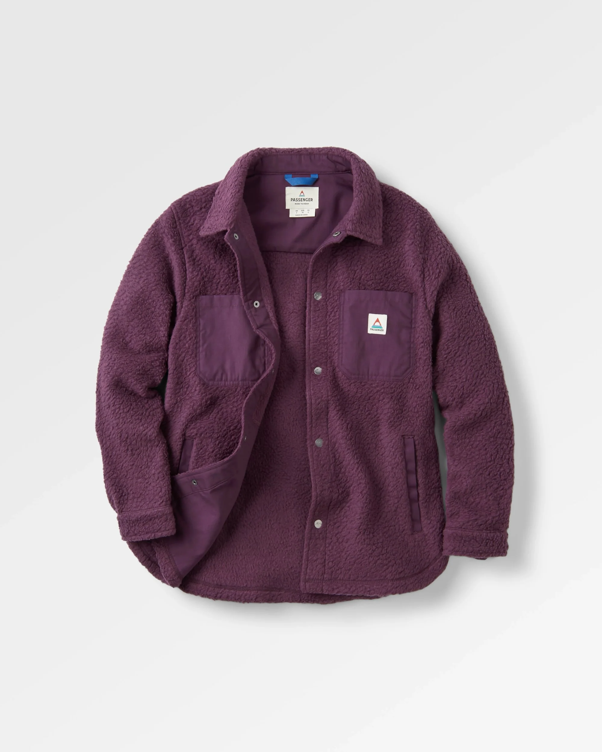 Rappel Sherpa Oversized Shirt - Deep Plum