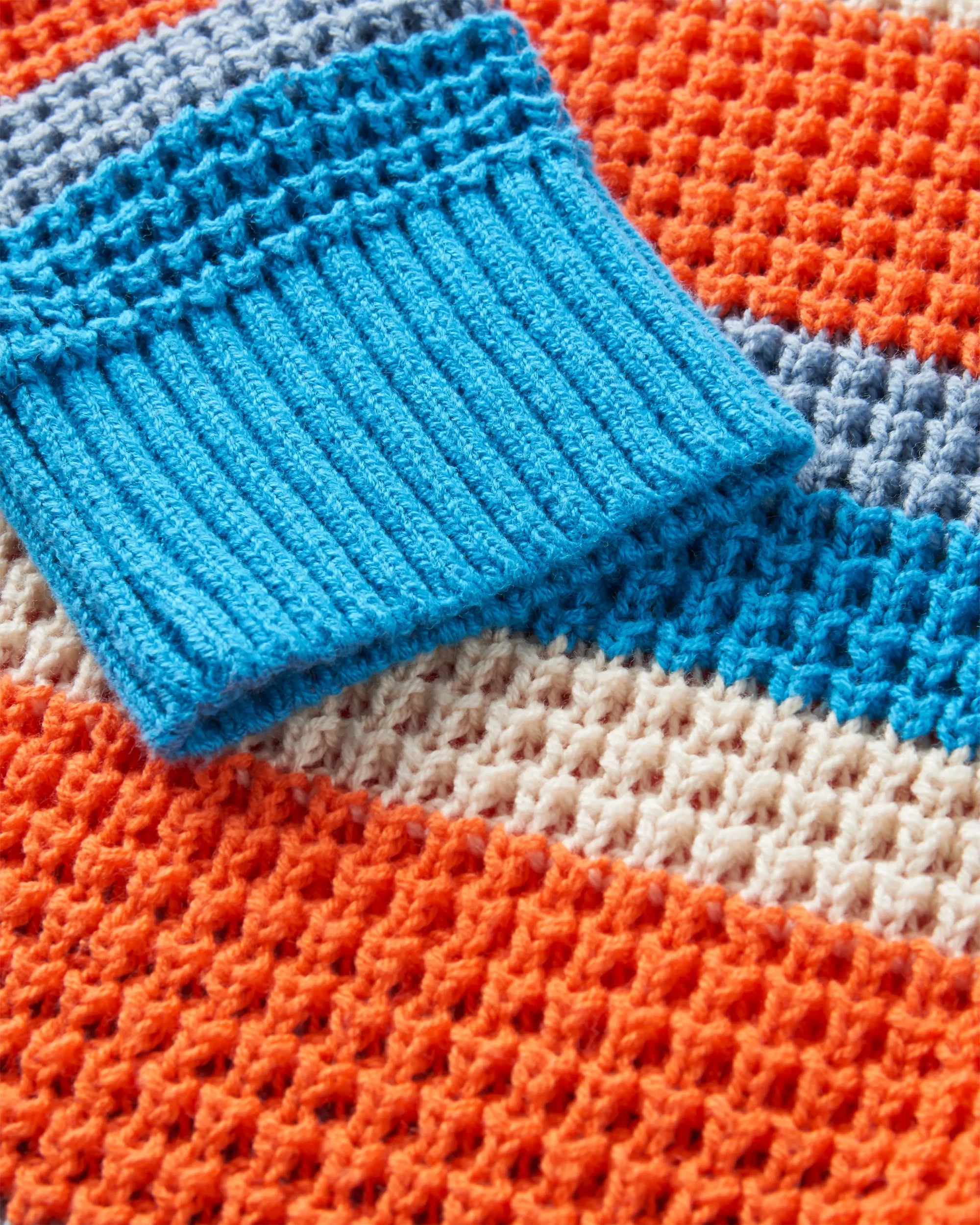 Reflection Stripey Jumper - Ember Orange Multi Stripe - Image 4