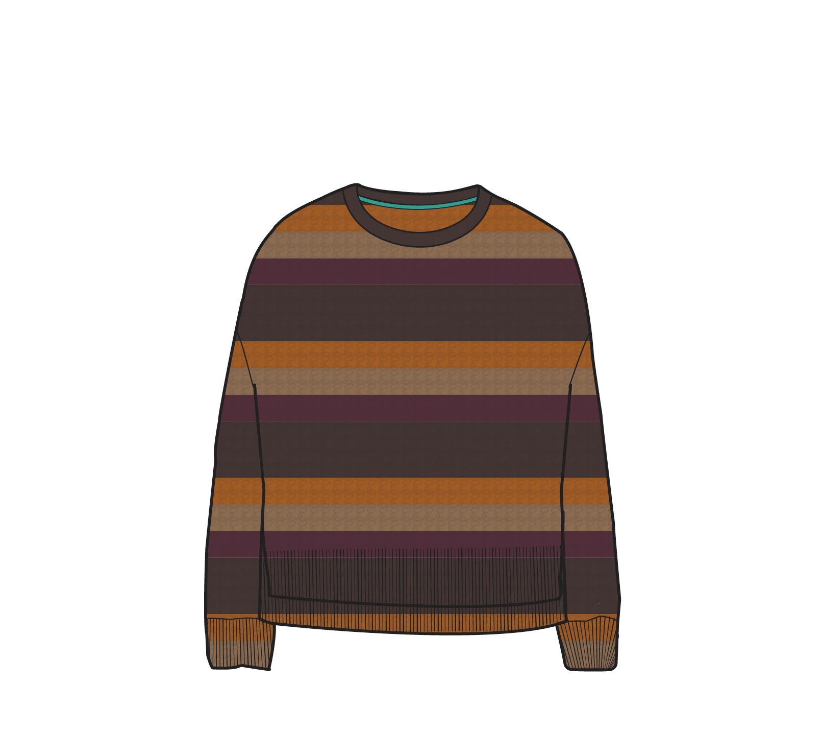 Reflection Stripey Jumper - Toffee Brown Multi Stripe - Image 6