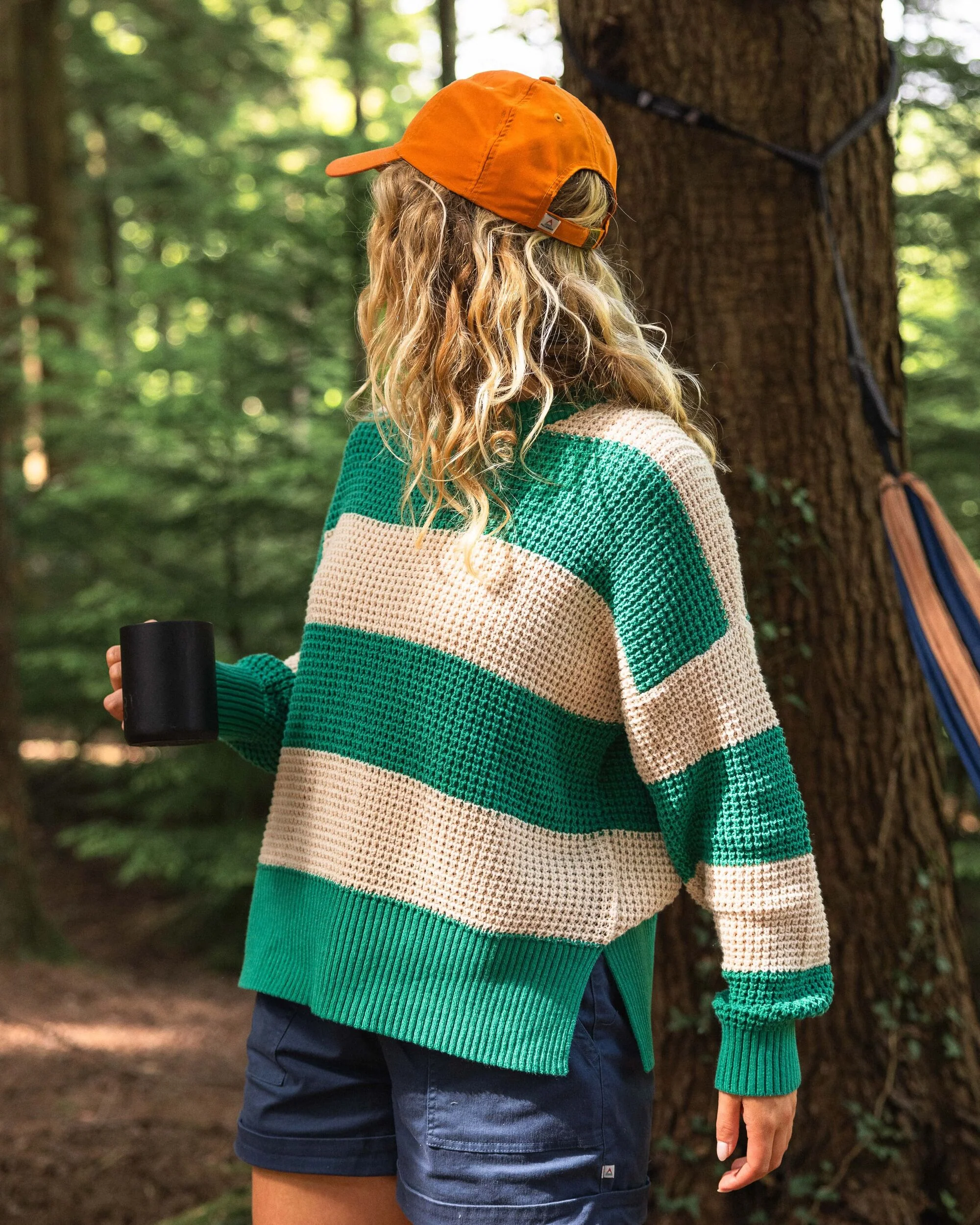 Reflection Stripey Jumper - Vintage White/Greenlake Stripe
