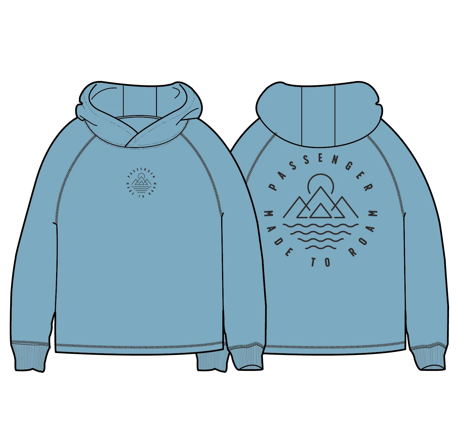 Remote Hoodie - Retro Blue - Image 8