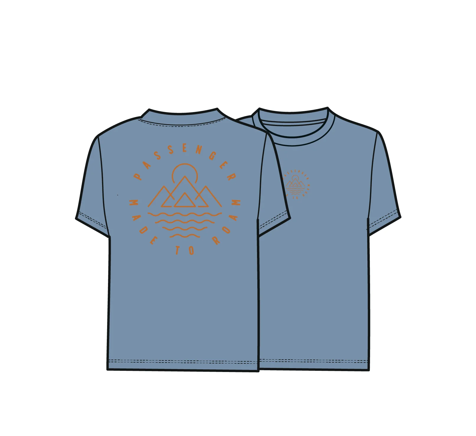 Remote T-Shirt - Faded Denim - Image 6