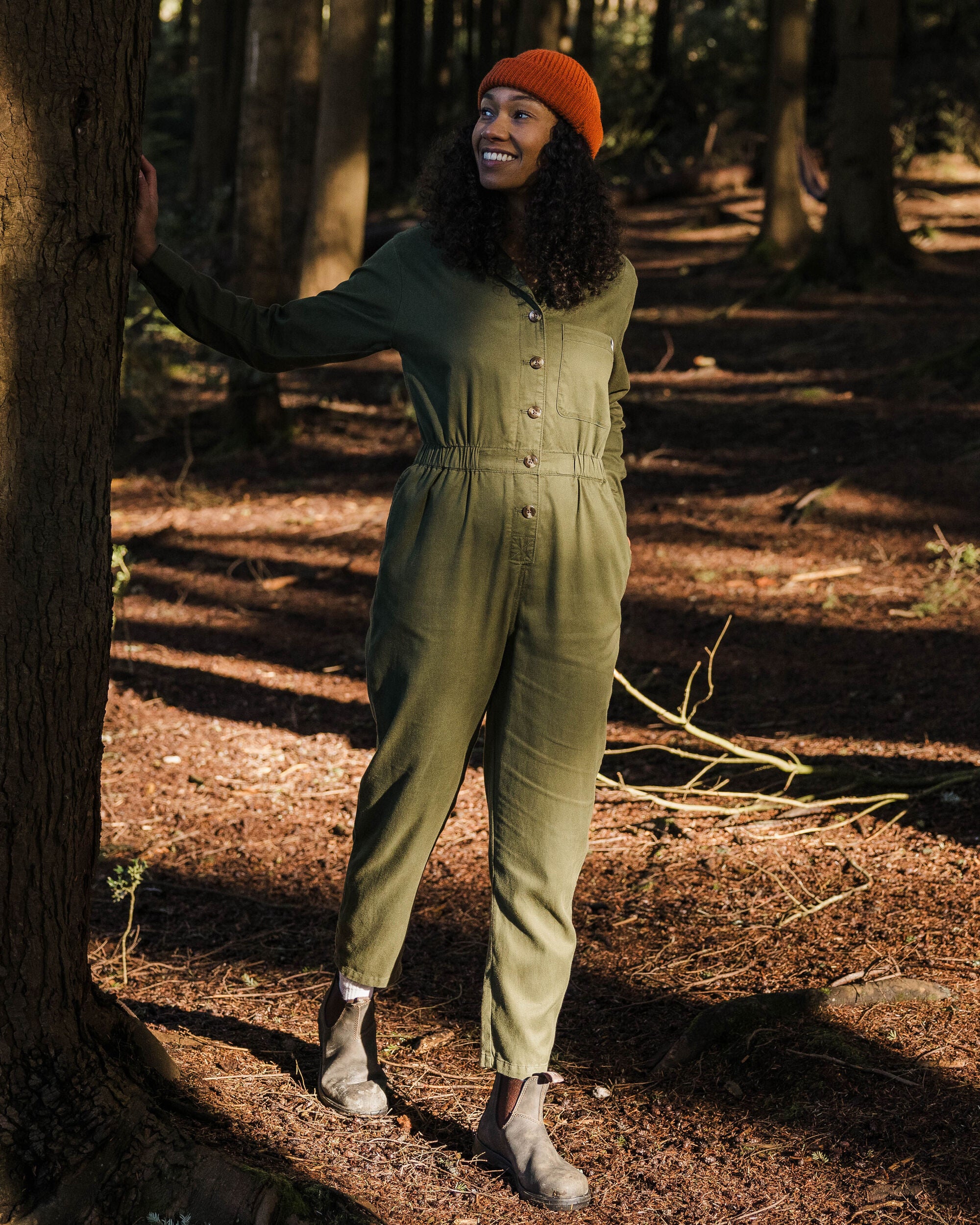 Resonate Boiler Suit - Khaki - Image 4