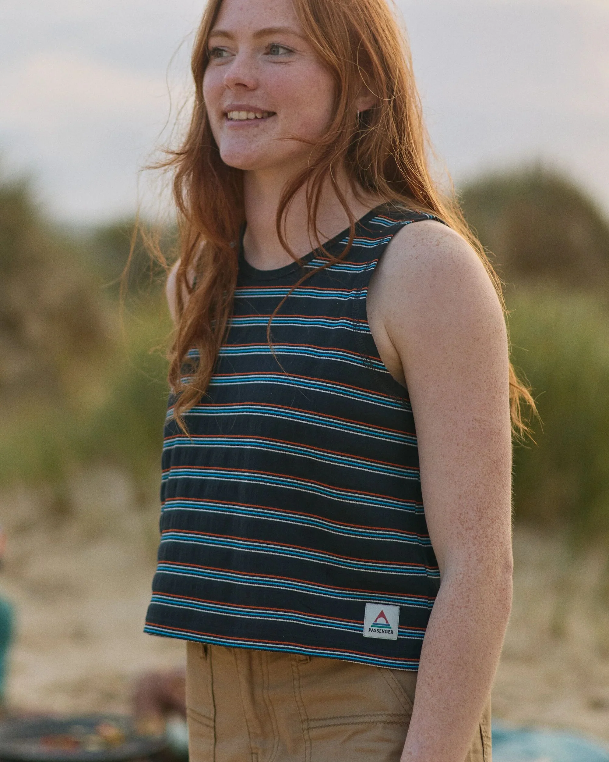Retro Vibes Vest - Black Multi Stripe