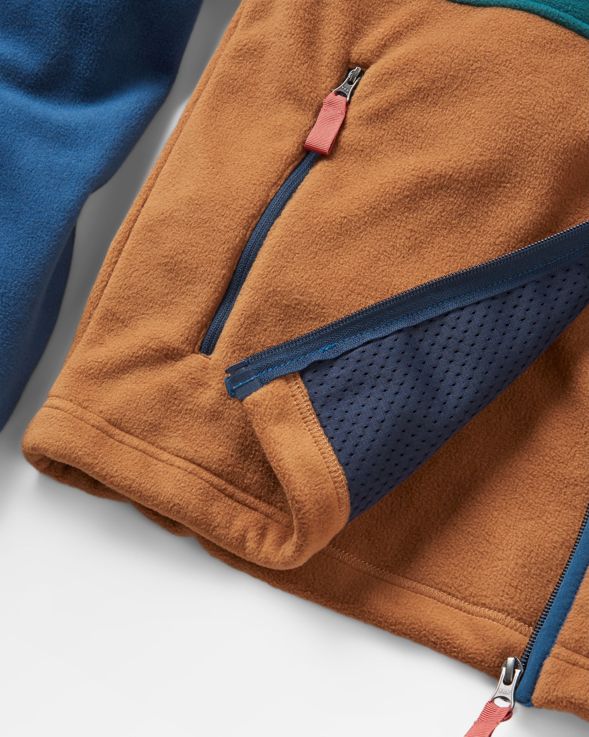 Ridge Full Zip Polar Fleece - Dark Denim/Toffee - Image 11