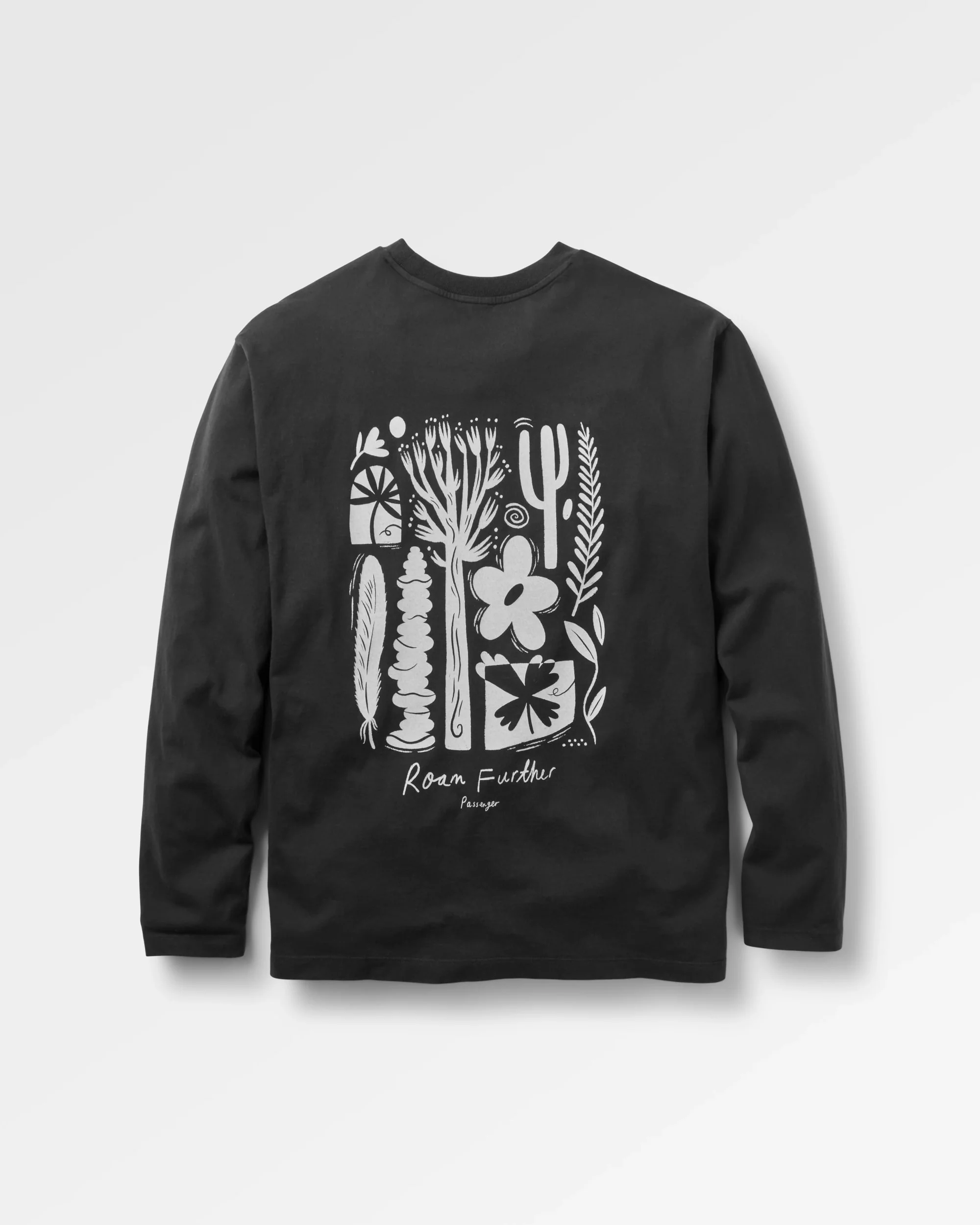 Roam Further Relaxed Fit LS T-Shirt - Black - Image 2