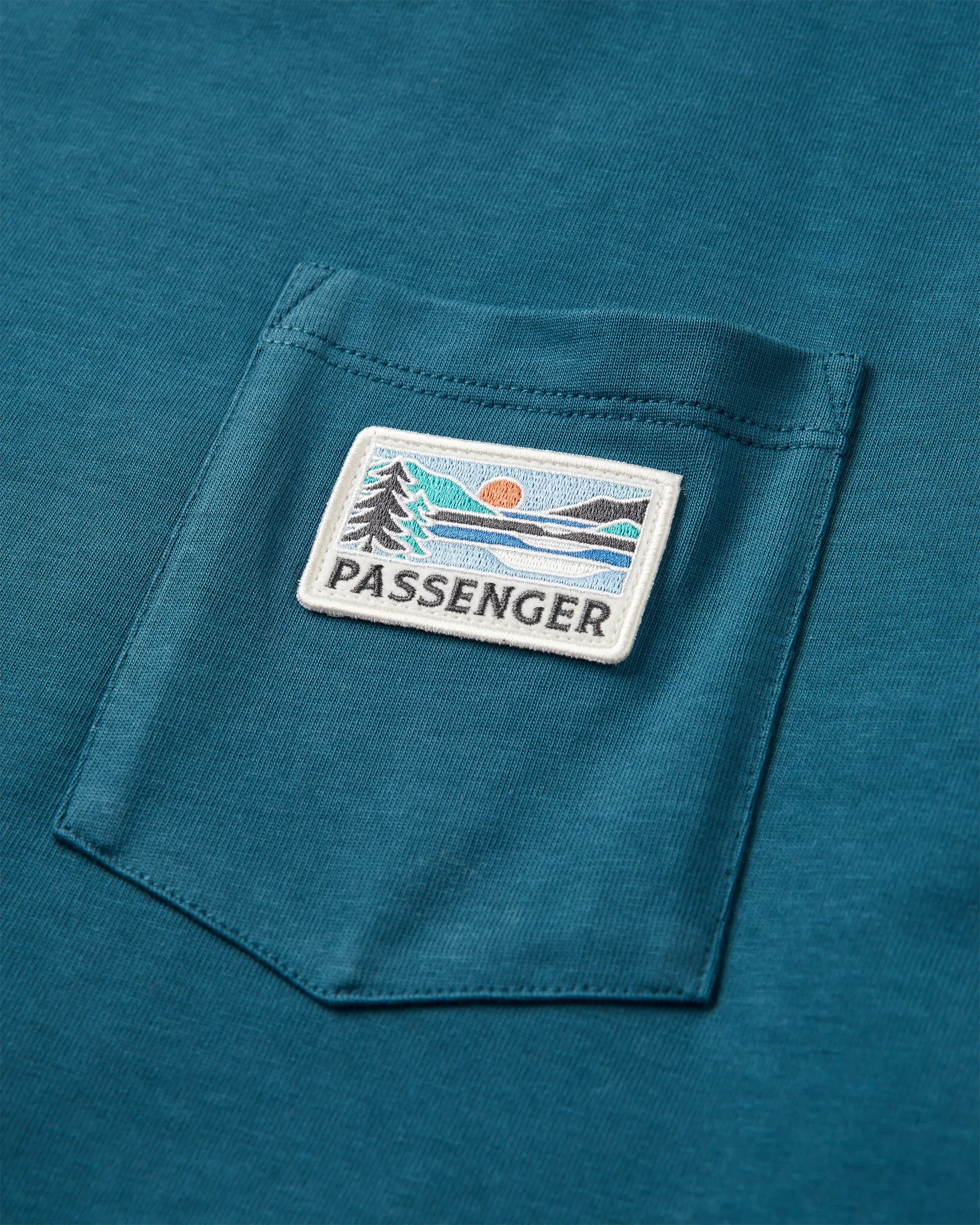 Roamer Patch Relaxed Fit T-Shirt - Dark Denim - Image 2