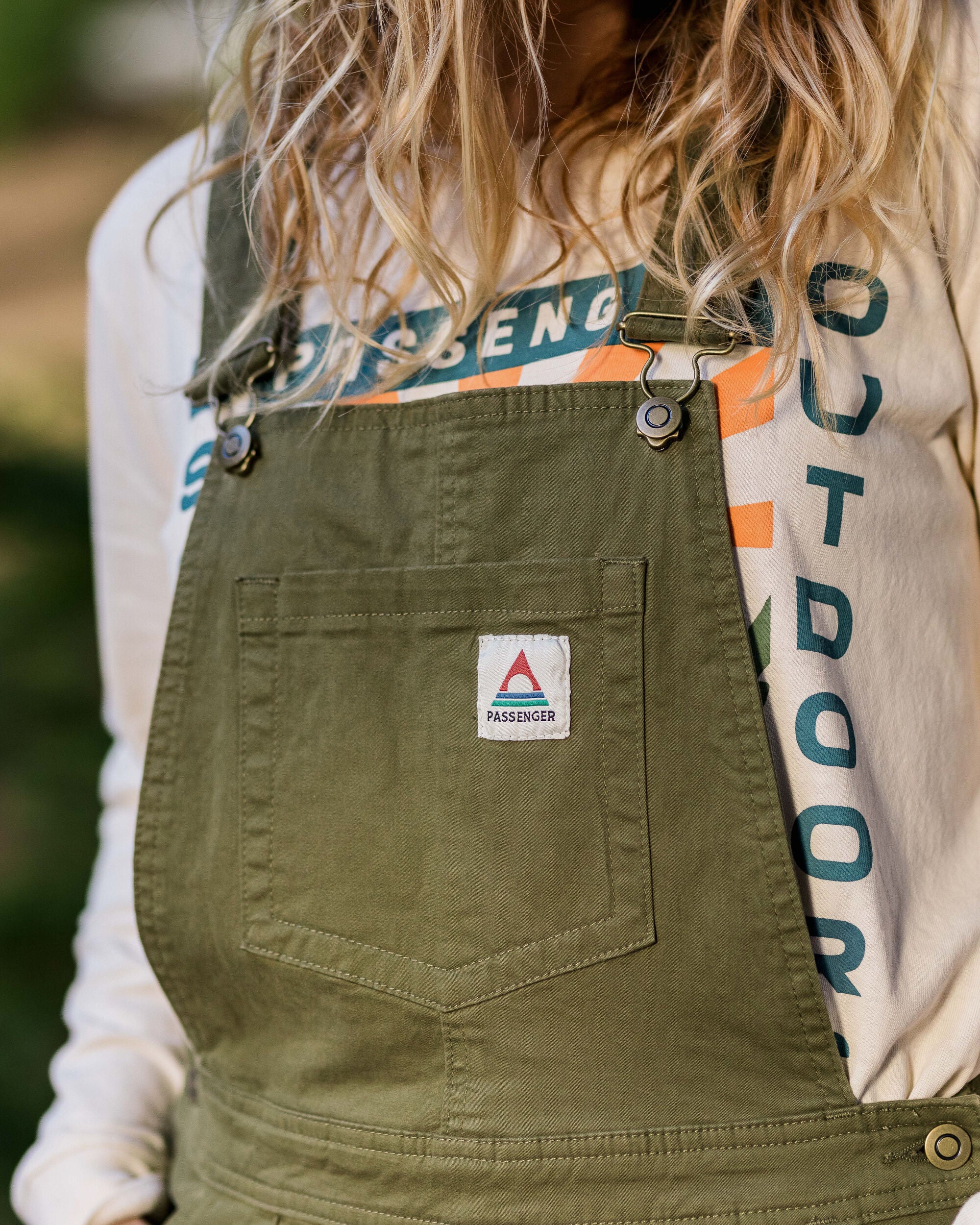 Roamist Organic Cotton Dungarees - Khaki - Image 4
