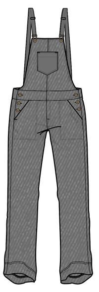 Roamist Organic Cotton Dungarees - Washed Black Denim - Image 12