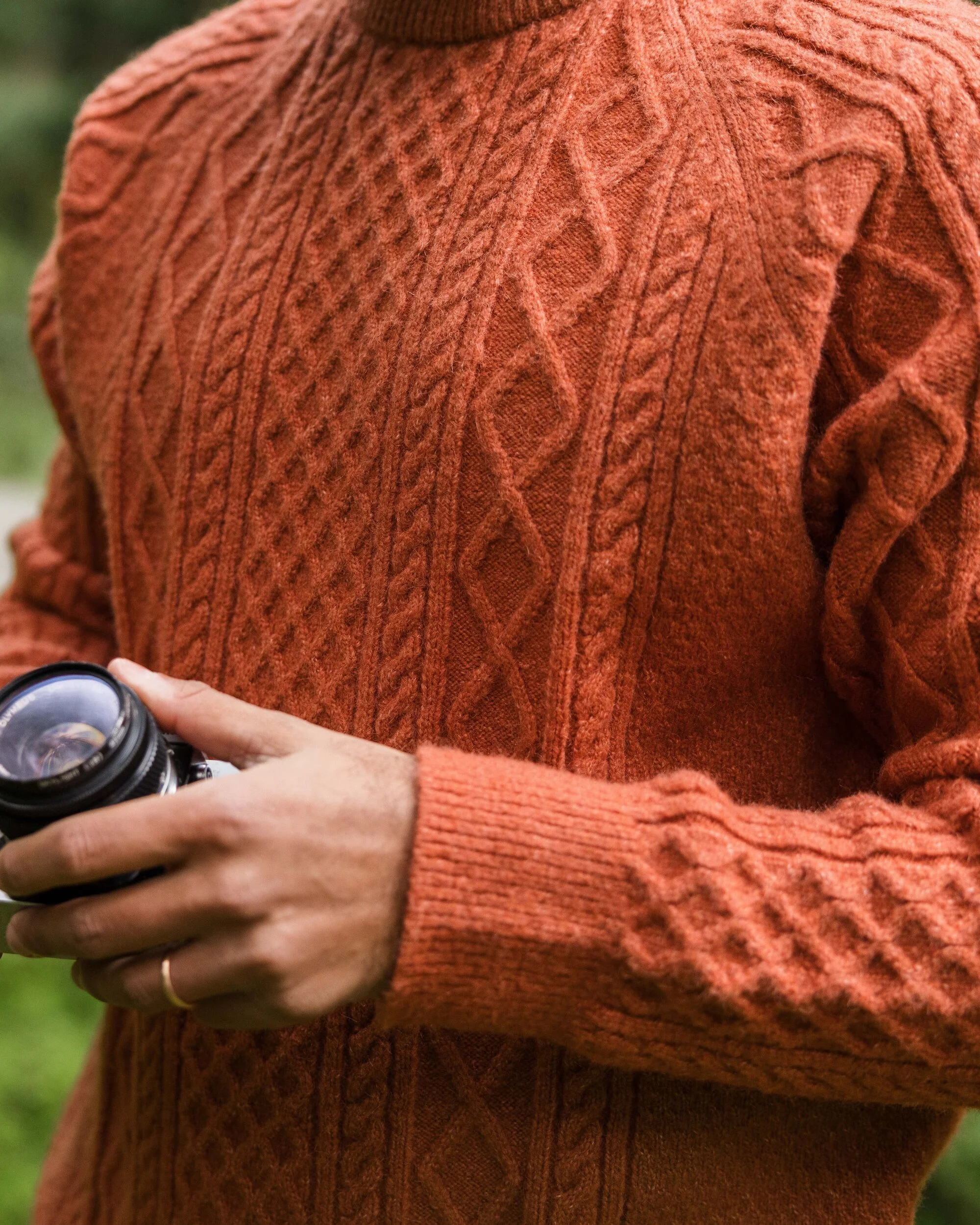 Sandbar Cable Knitted Jumper - Baked Clay - Image 3