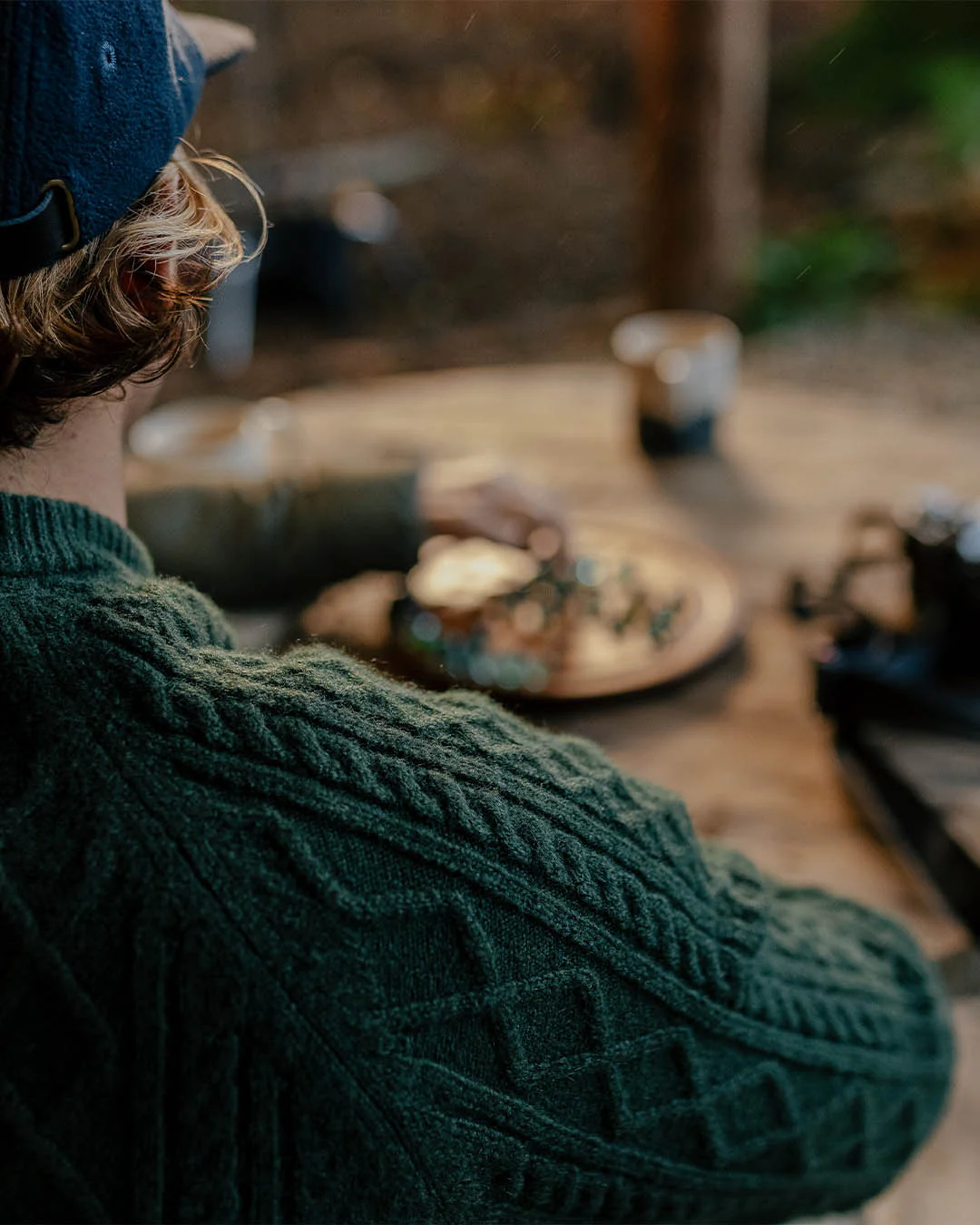Sandbar Cable Knitted Jumper - Fir Tree - Image 5