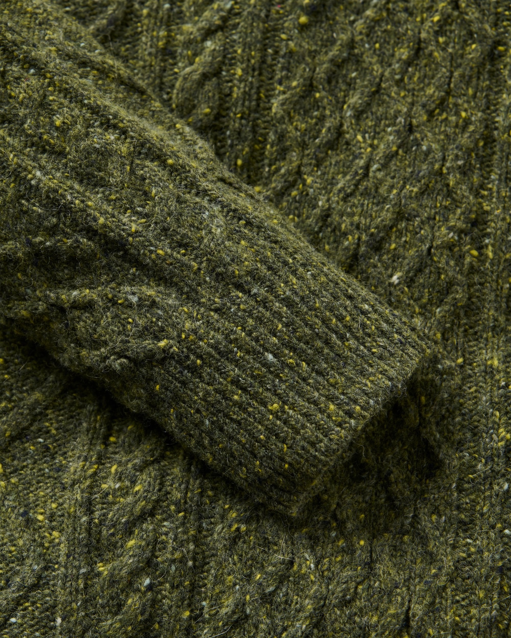 Sandbar Merino Blend Knitted Jumper - Khaki - Image 6