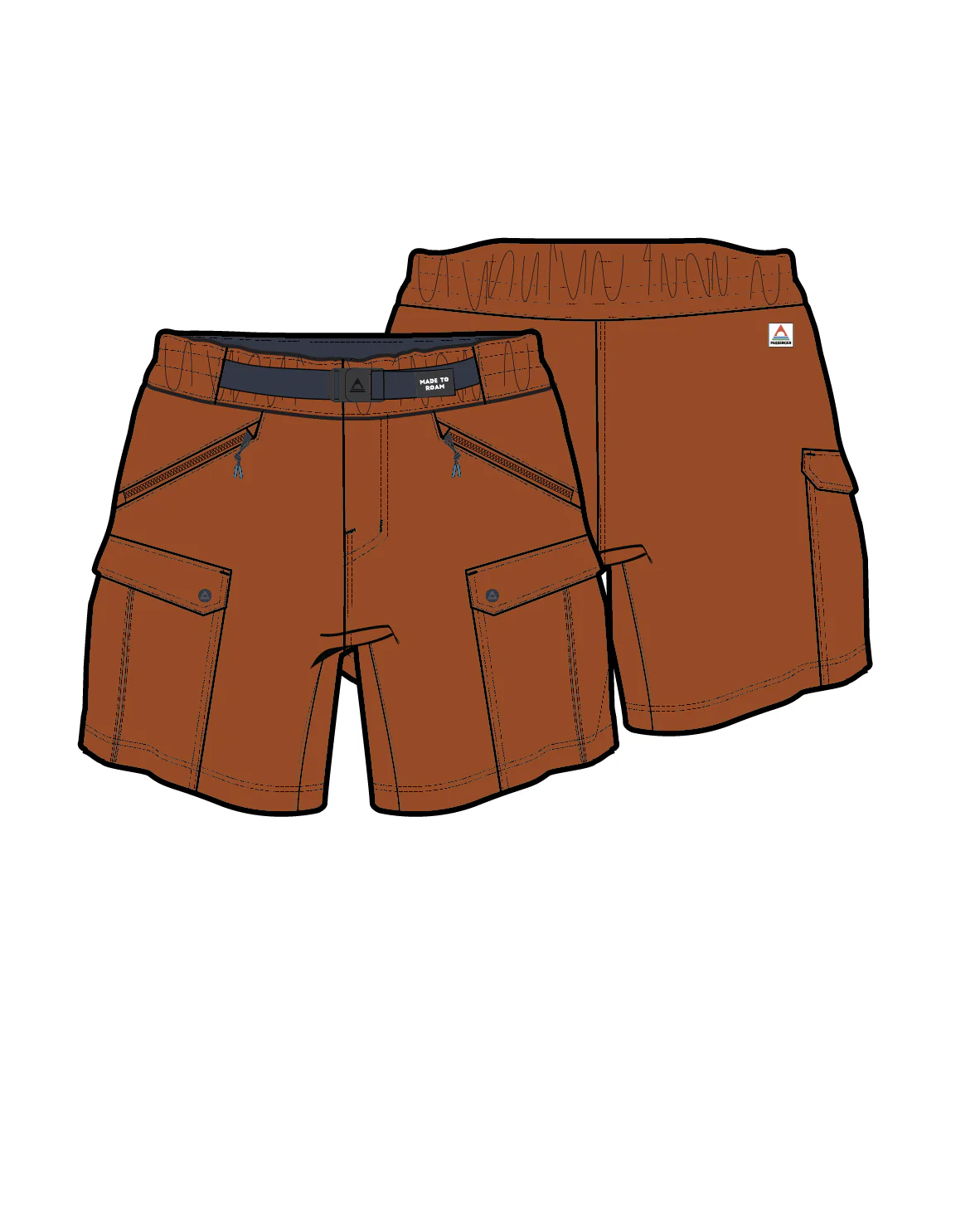 Sandstone Active Trail Short - Sunset Orange - Image 9