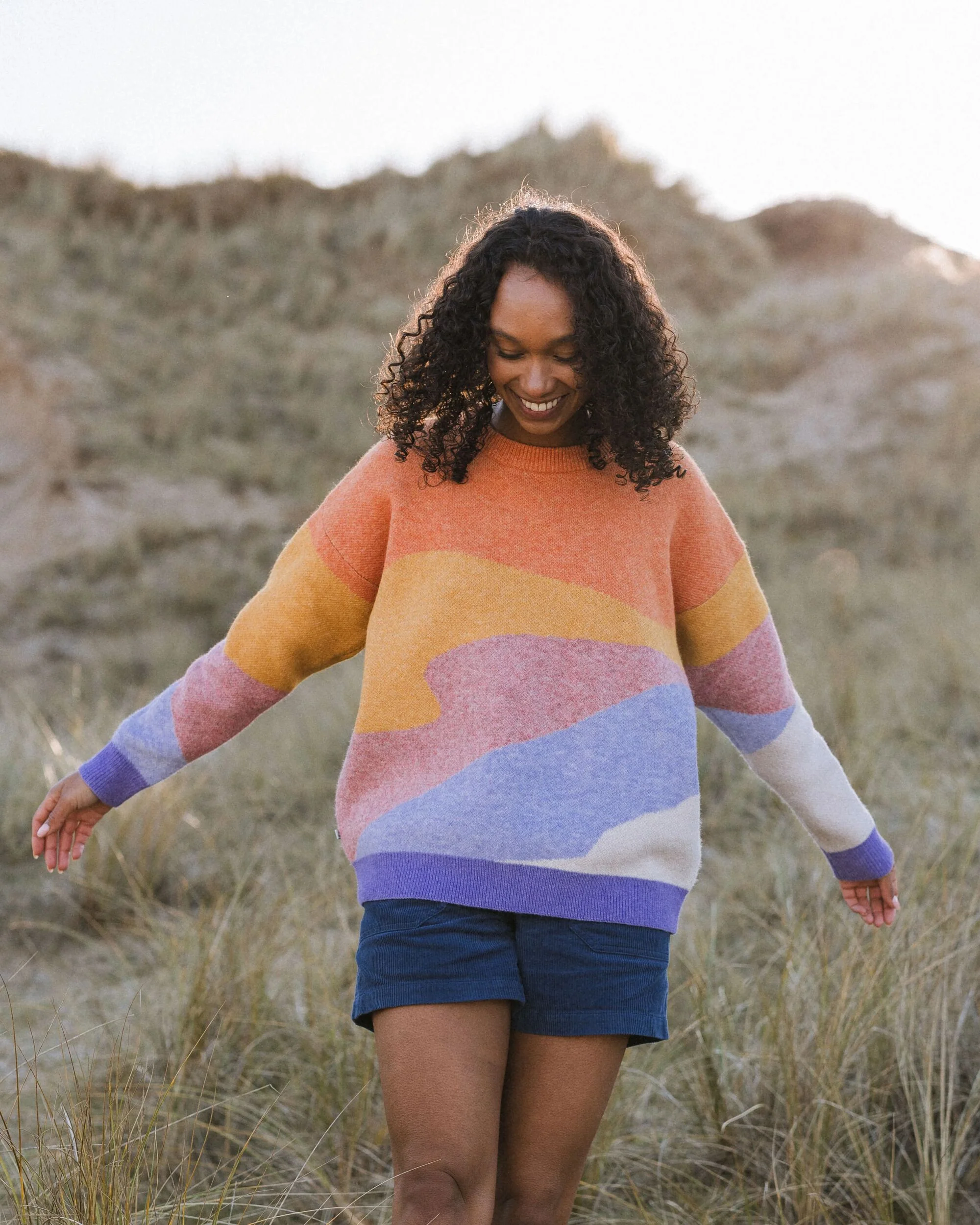 Scenic Knitted Jumper - Scenic Sunrise Orange