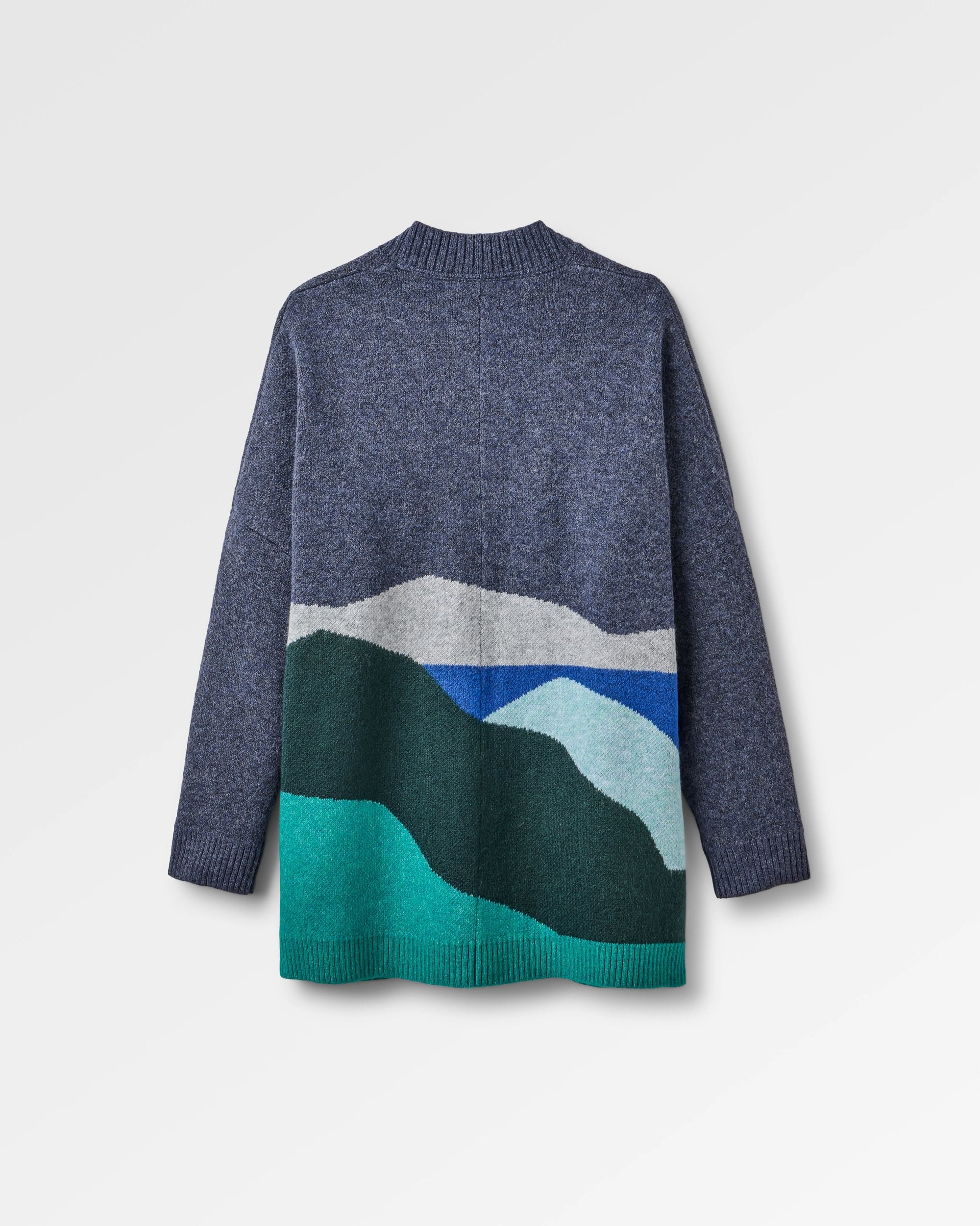 Scenic Long Knitted Cardigan - Scenic Rich Navy - Image 2