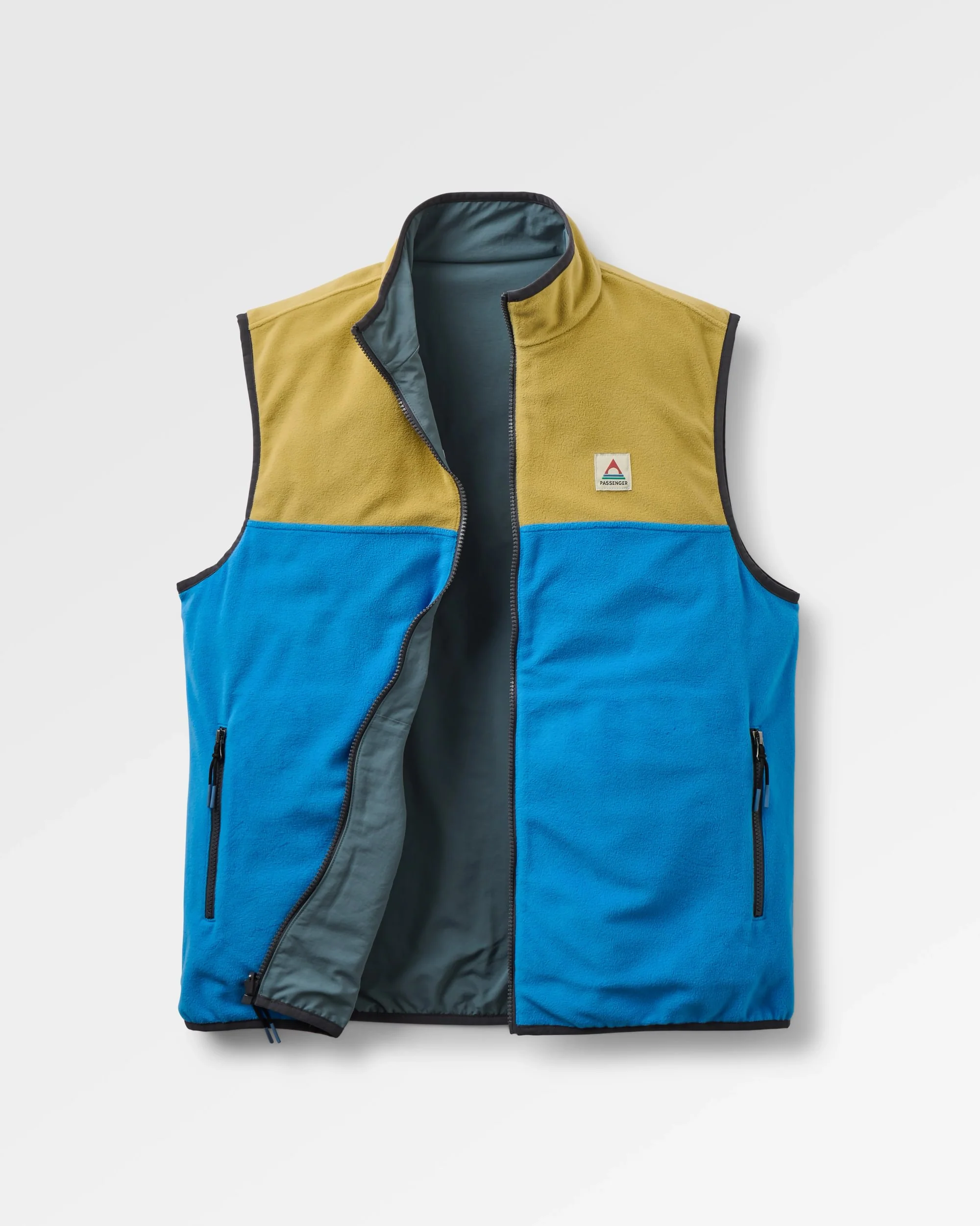 Set Off Reversible Polartec® Fleece Vest - Warm Beige/Marine Blue
