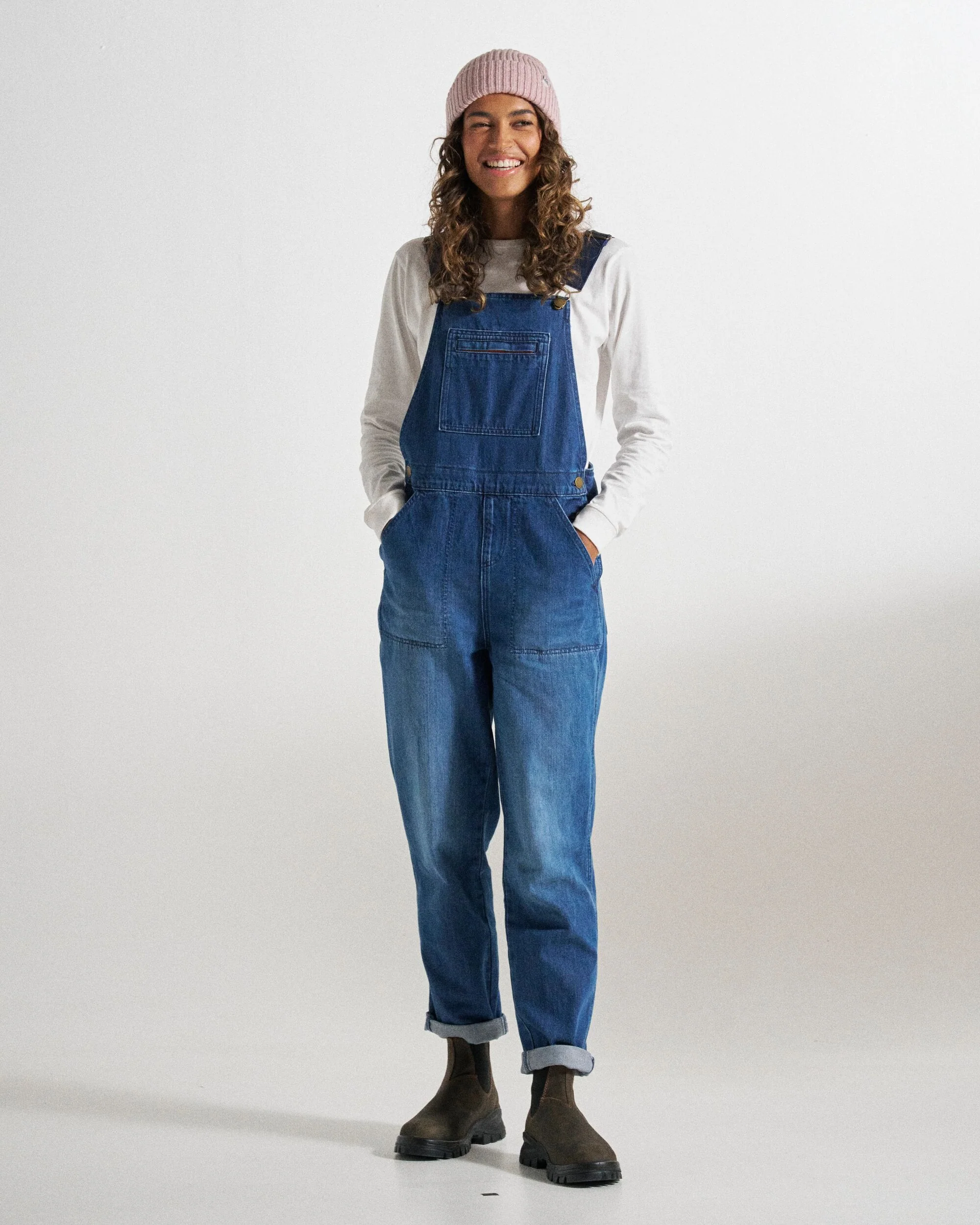 Shuffle Denim Dungarees - Denim Blue