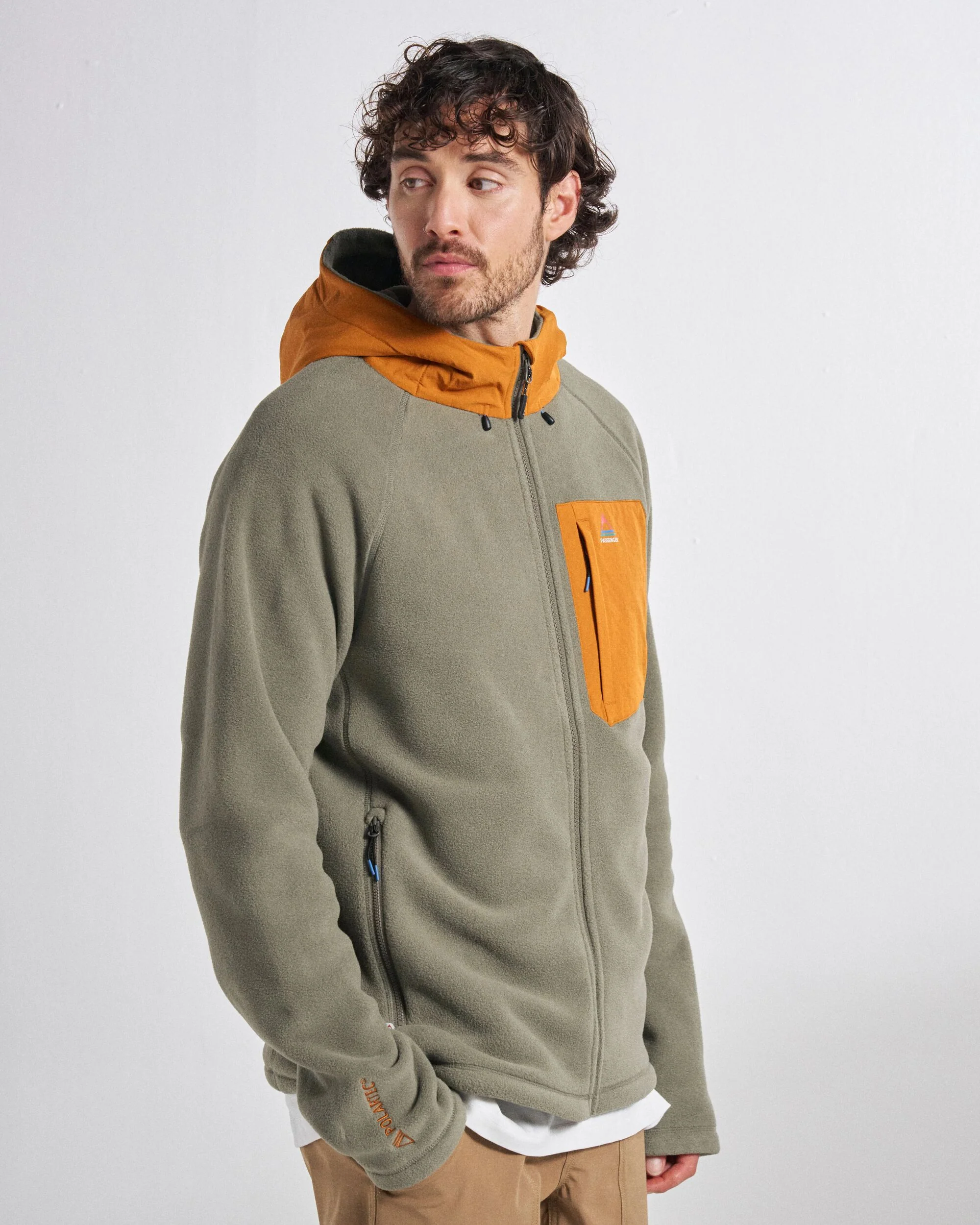 Sierrascape Men's Polartec® Fleece Hoodie - Dusty Olive - Image 7