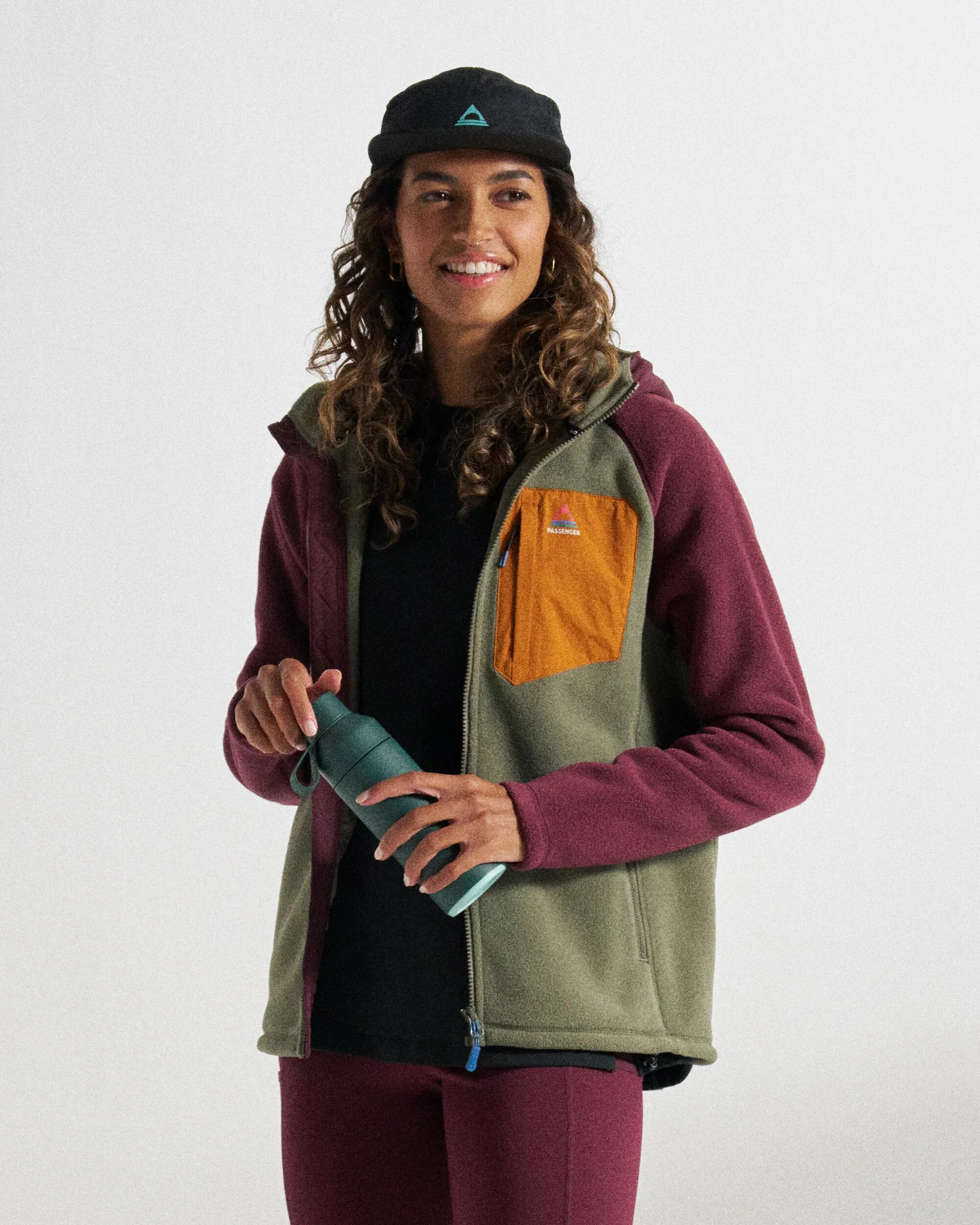 Sierrascape Women's Polartec® Fleece Hoodie - Fig/Dusty Olive - Image 3