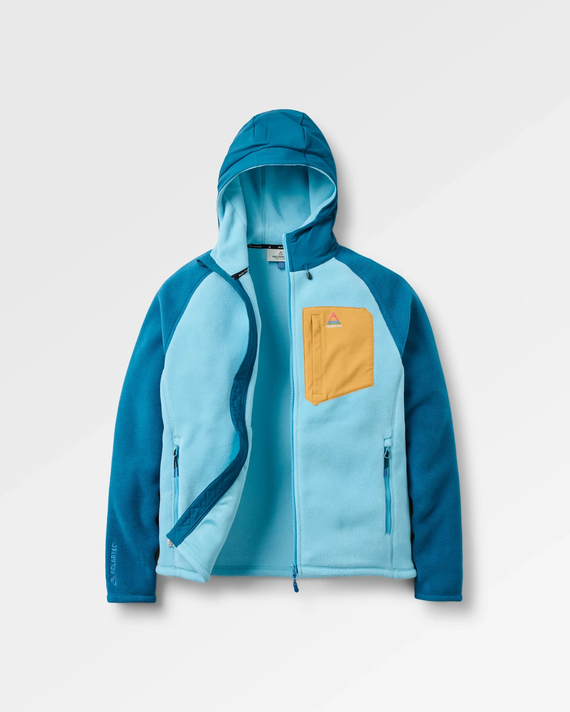 Sierrascape Women's Polartec® Fleece Hoodie - Retro Blue/Tidal Blue - Image 2