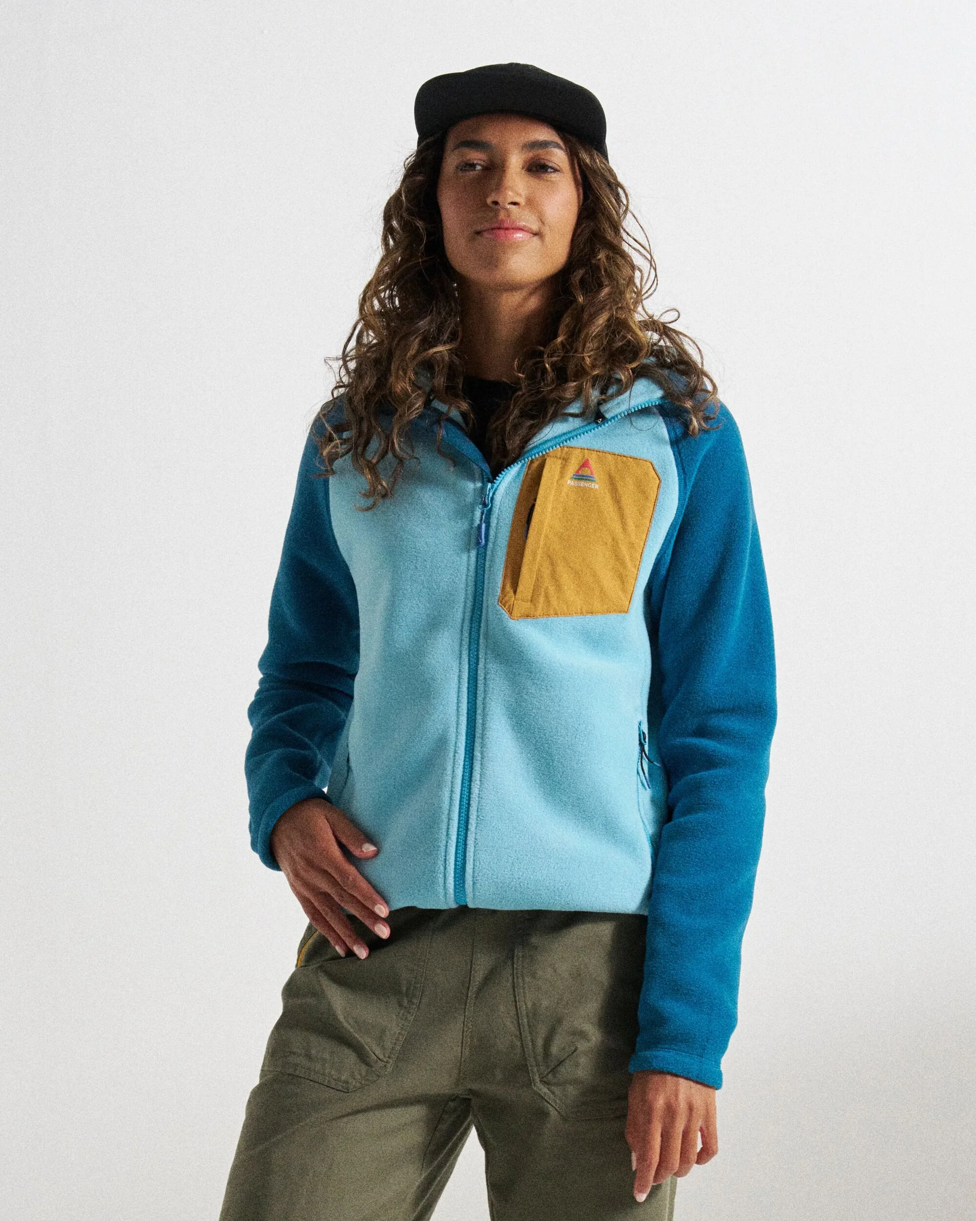 Sierrascape Women's Polartec® Fleece Hoodie - Retro Blue/Tidal Blue - Image 4