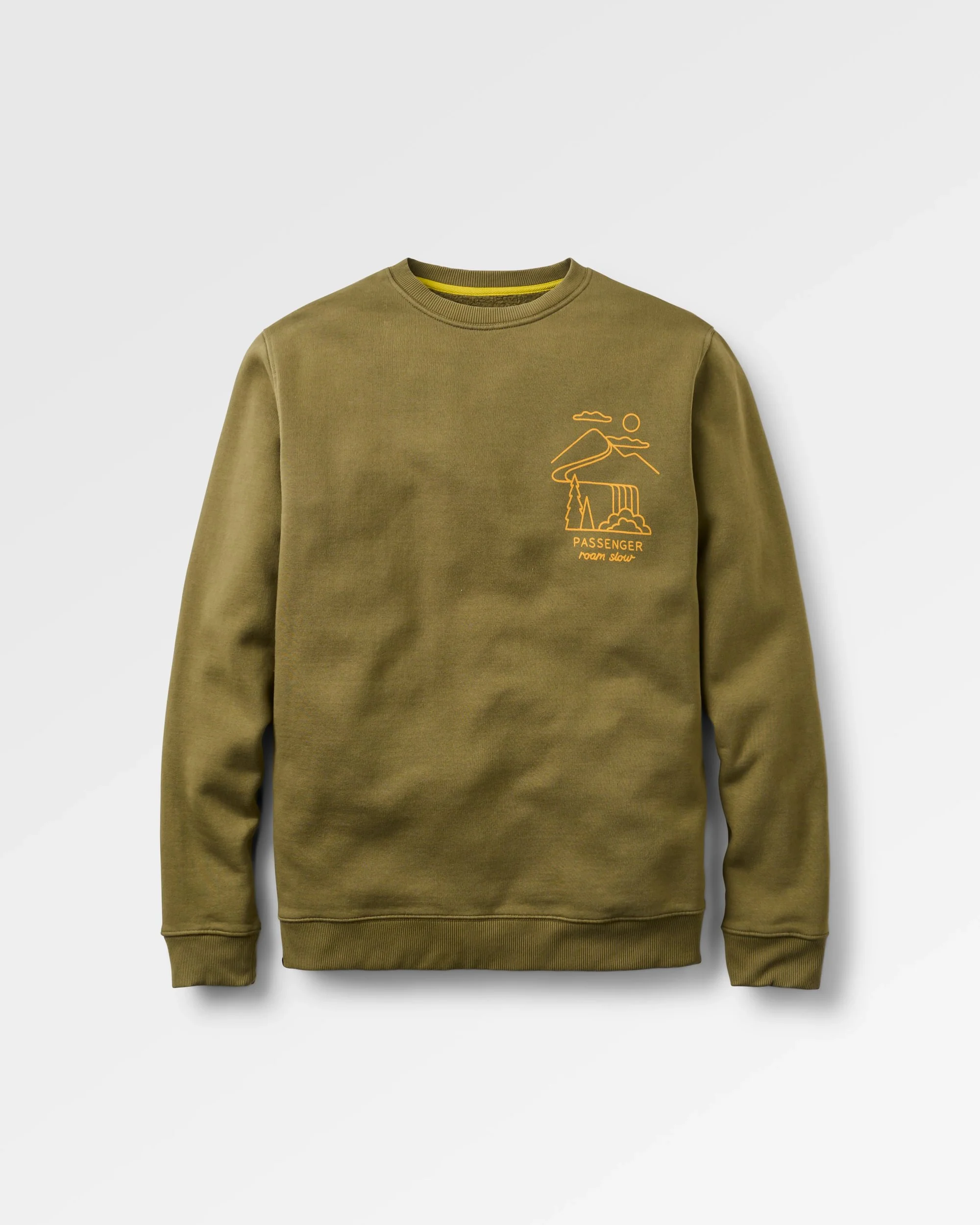 Slow Escape Organic Cotton Sweatshirt - Dark Olive