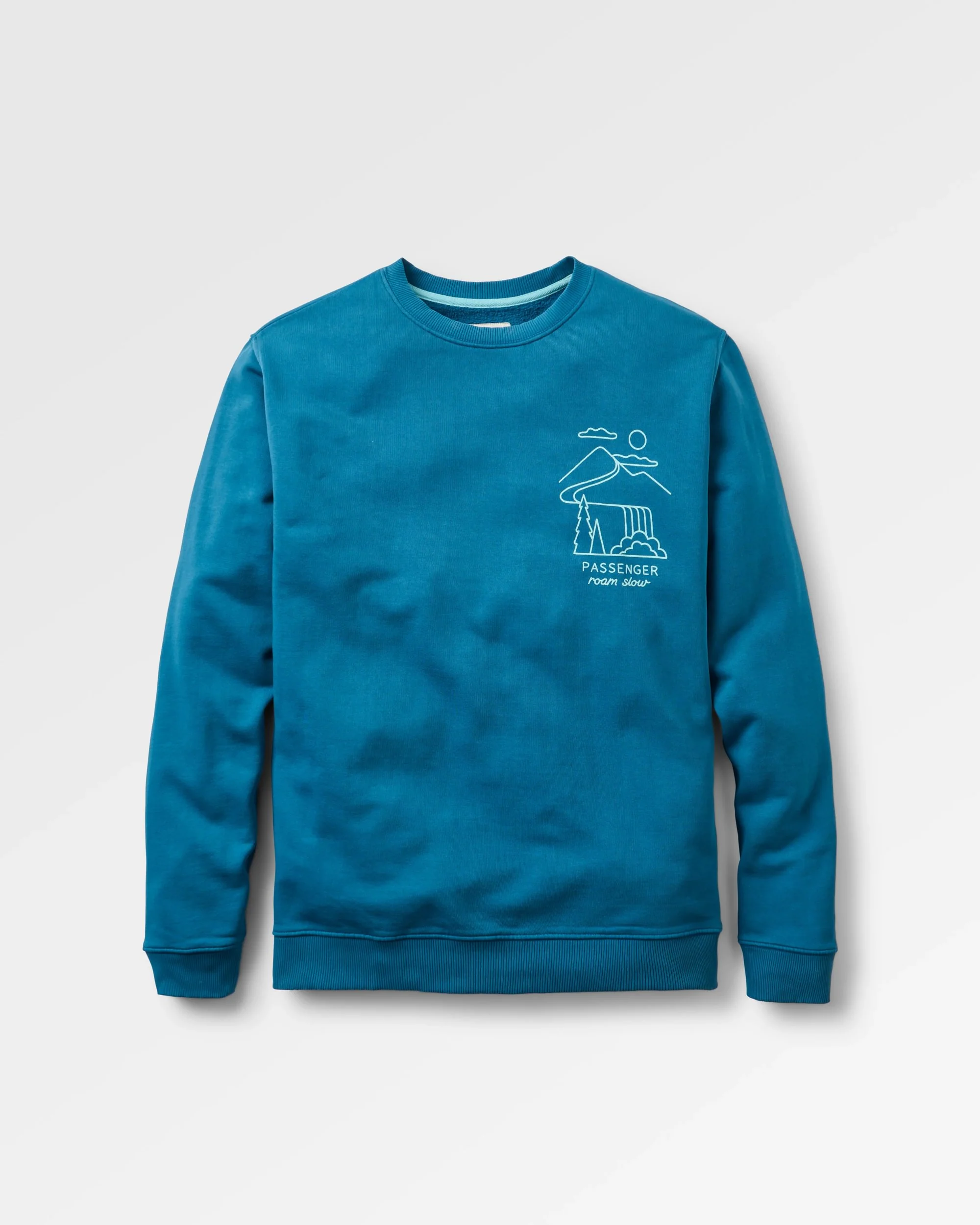 Slow Escape Organic Cotton Sweatshirt - Tidal Blue