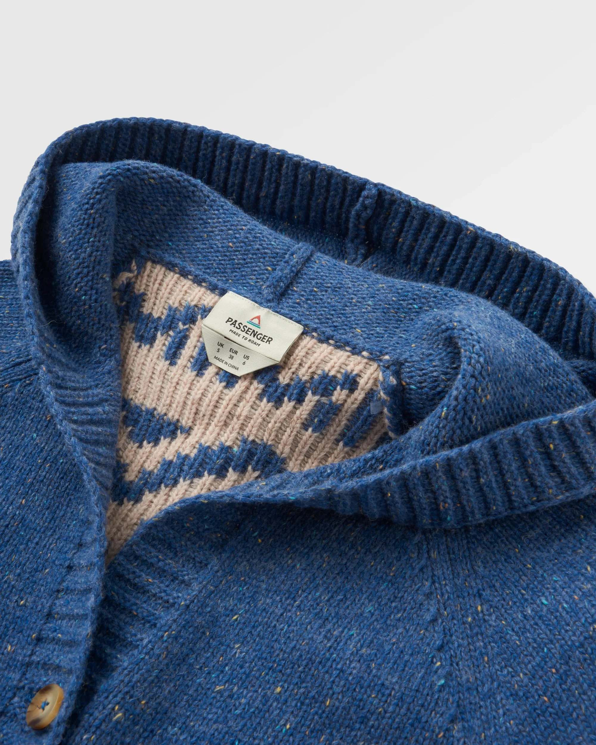 Snoozle Knitted Hooded Cardigan - Rich Nav - Image 6