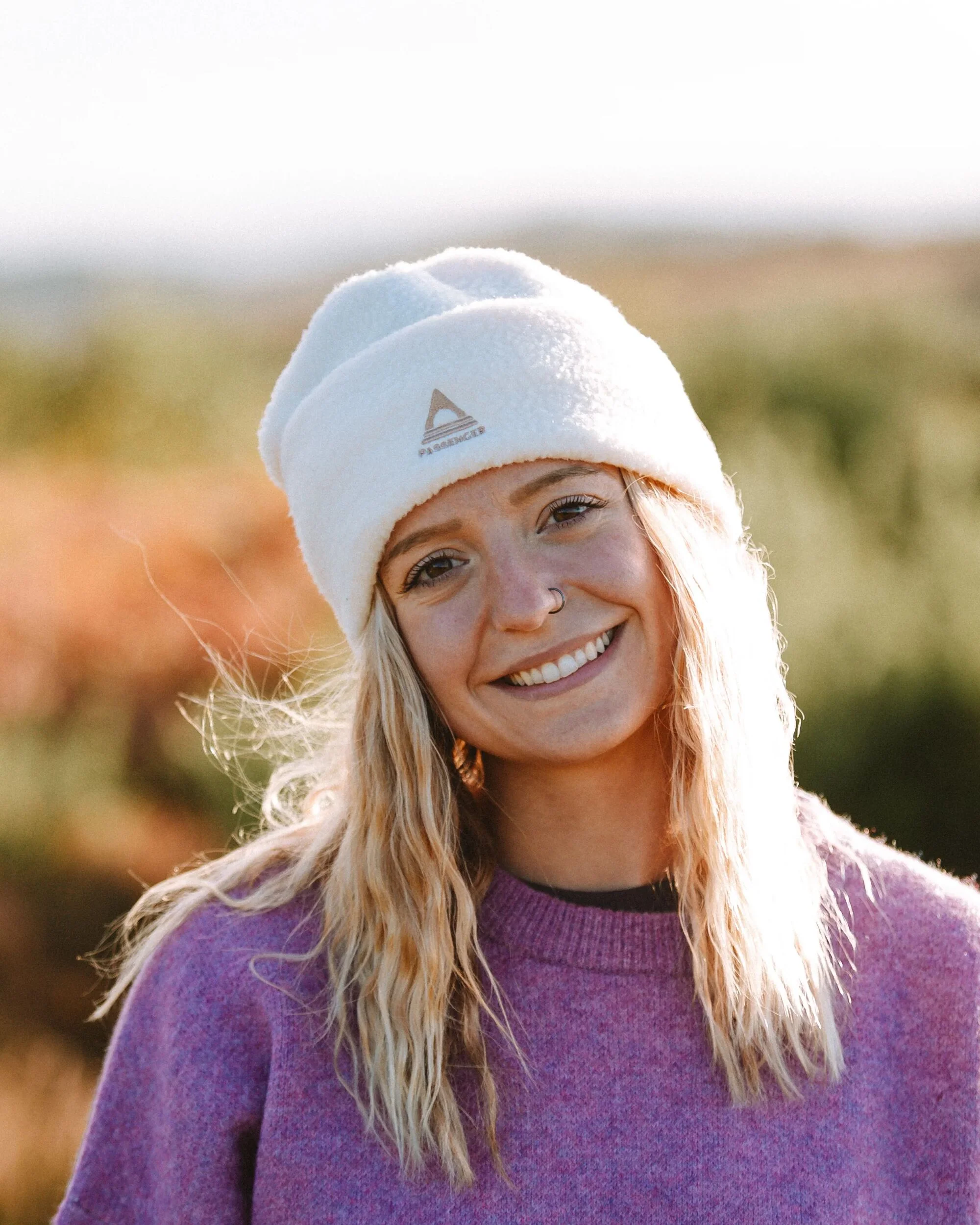 Snow Sherpa Beanie - Vintage White - Image 3