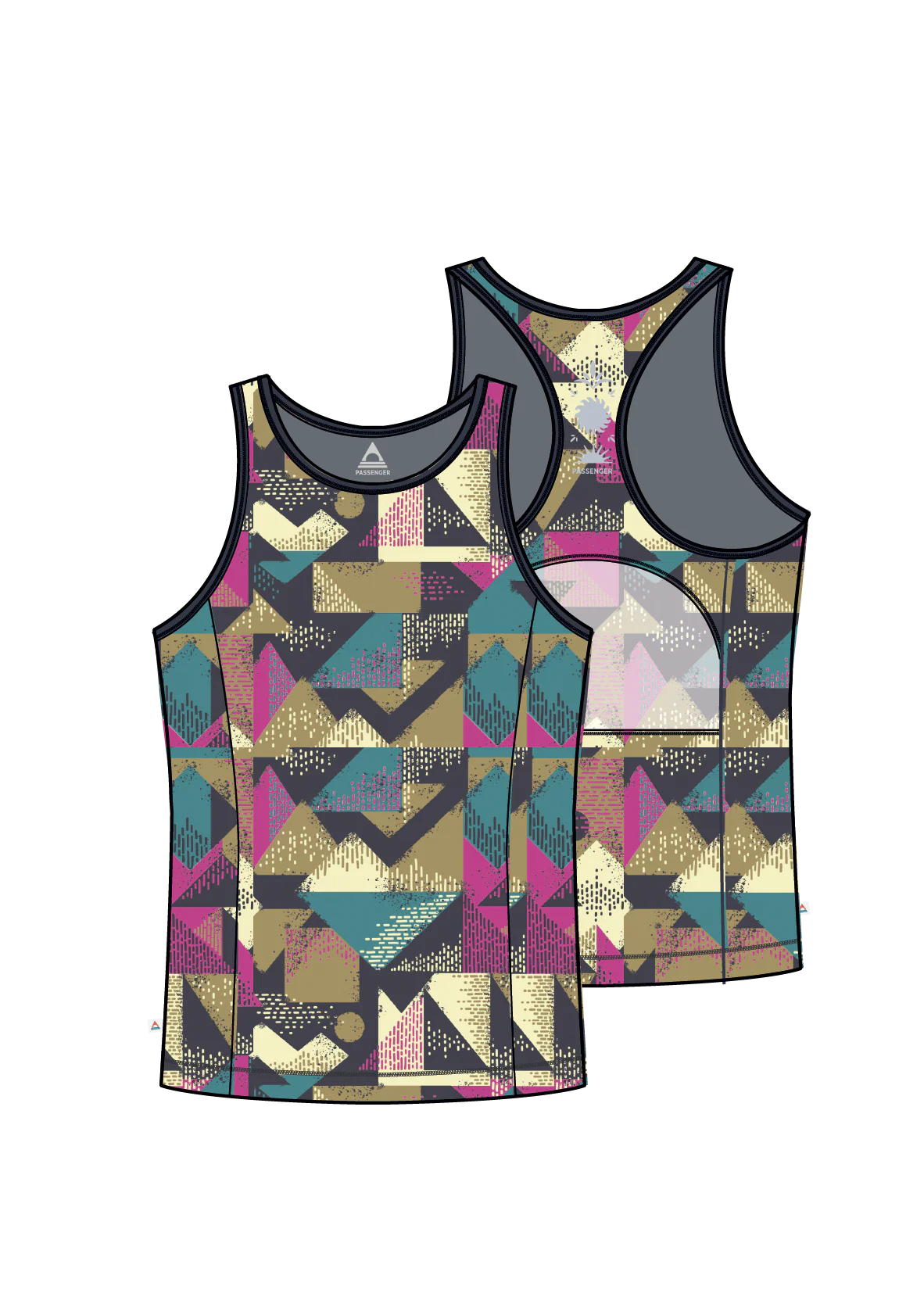 Solscape Active Vest - Mosaic Mountain Charcoal - Image 6