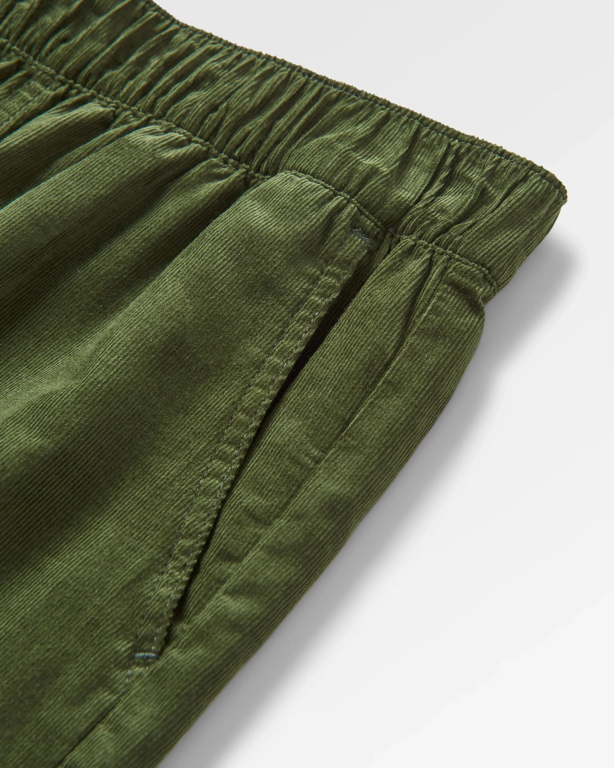 Someday Organic Cotton Corduroy Cropped Trouser - Fir Tree - Image 7