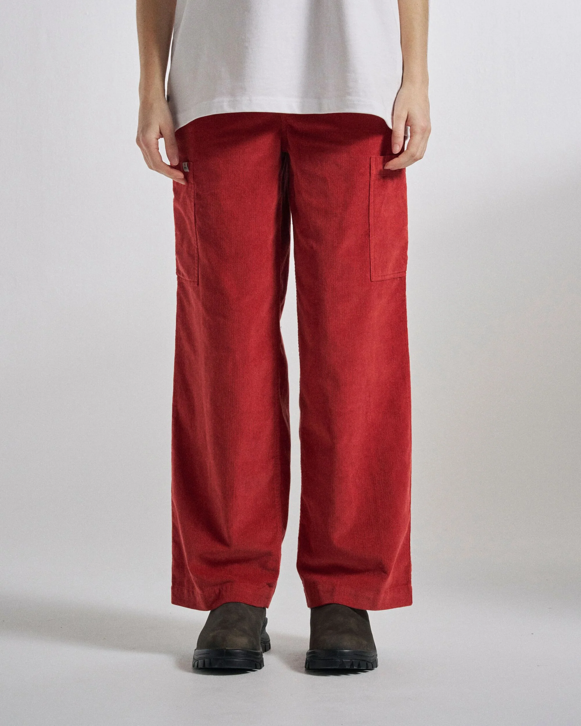 Someday Organic Cotton Corduroy Trouser - Red Ochre