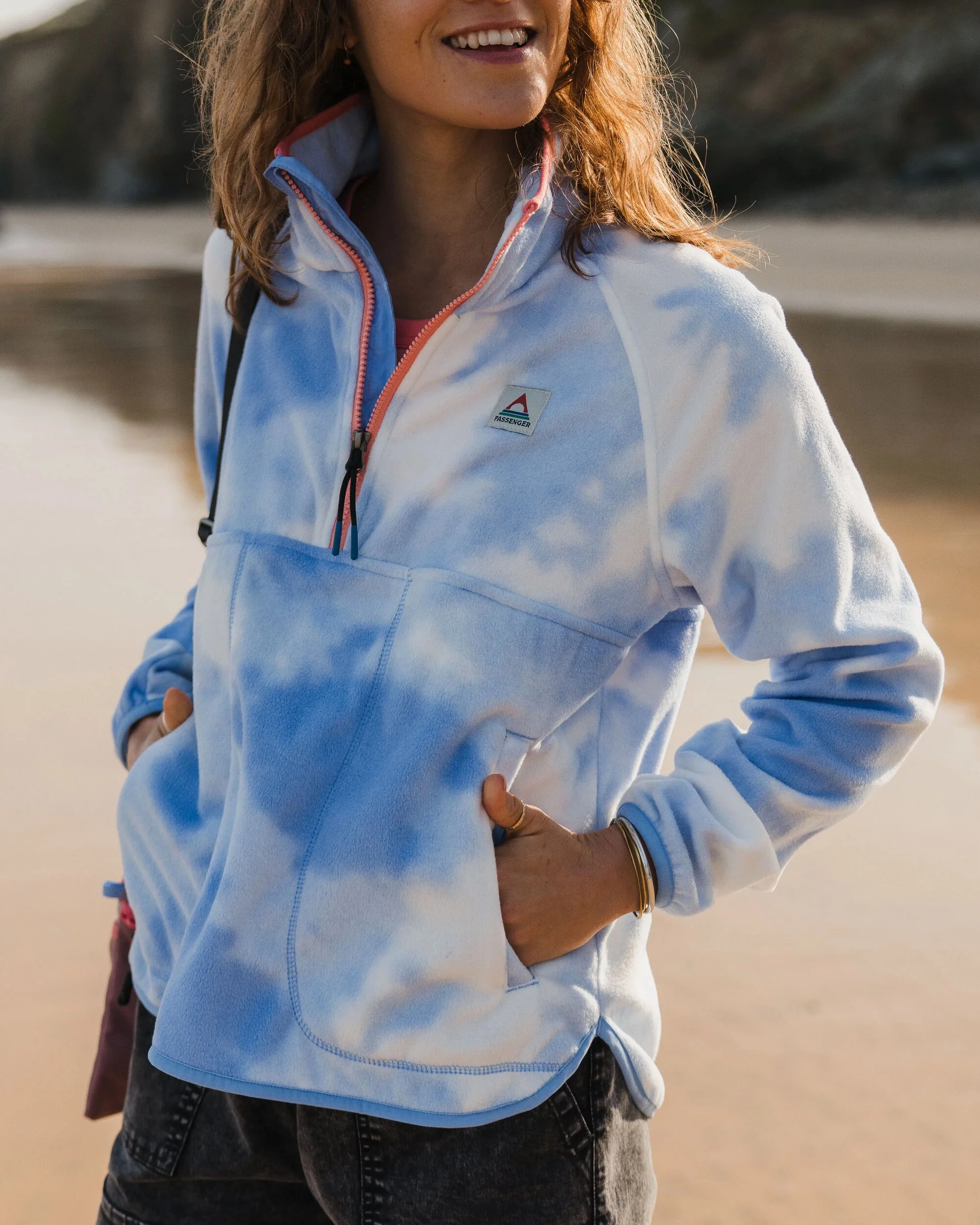 Sorrel Polar Fleece - Tie Dye Cornflower