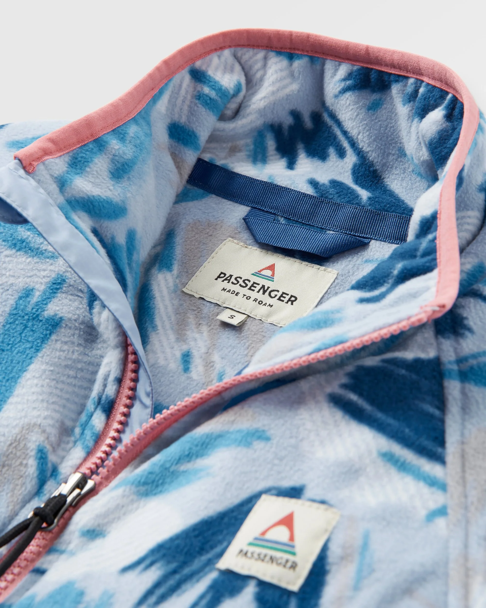 Sorrel Polar Fleece - Abstract Mountain Blue Fog - Image 2