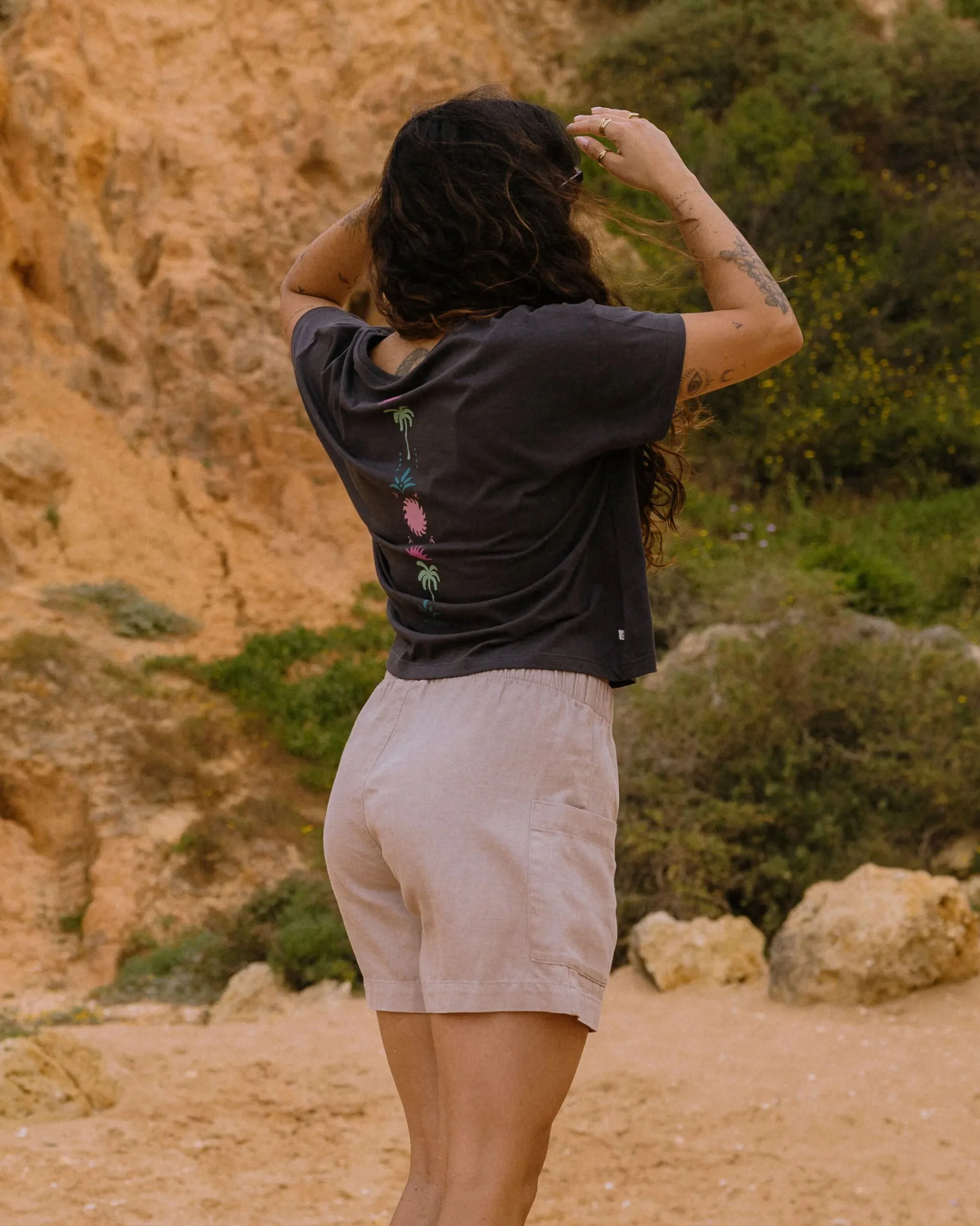 Stack Pocket T-Shirt - Faded Black - Image 3