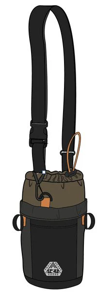 Steer Hybrid Bottle Bike Bag - True Black/ Khaki - Image 11
