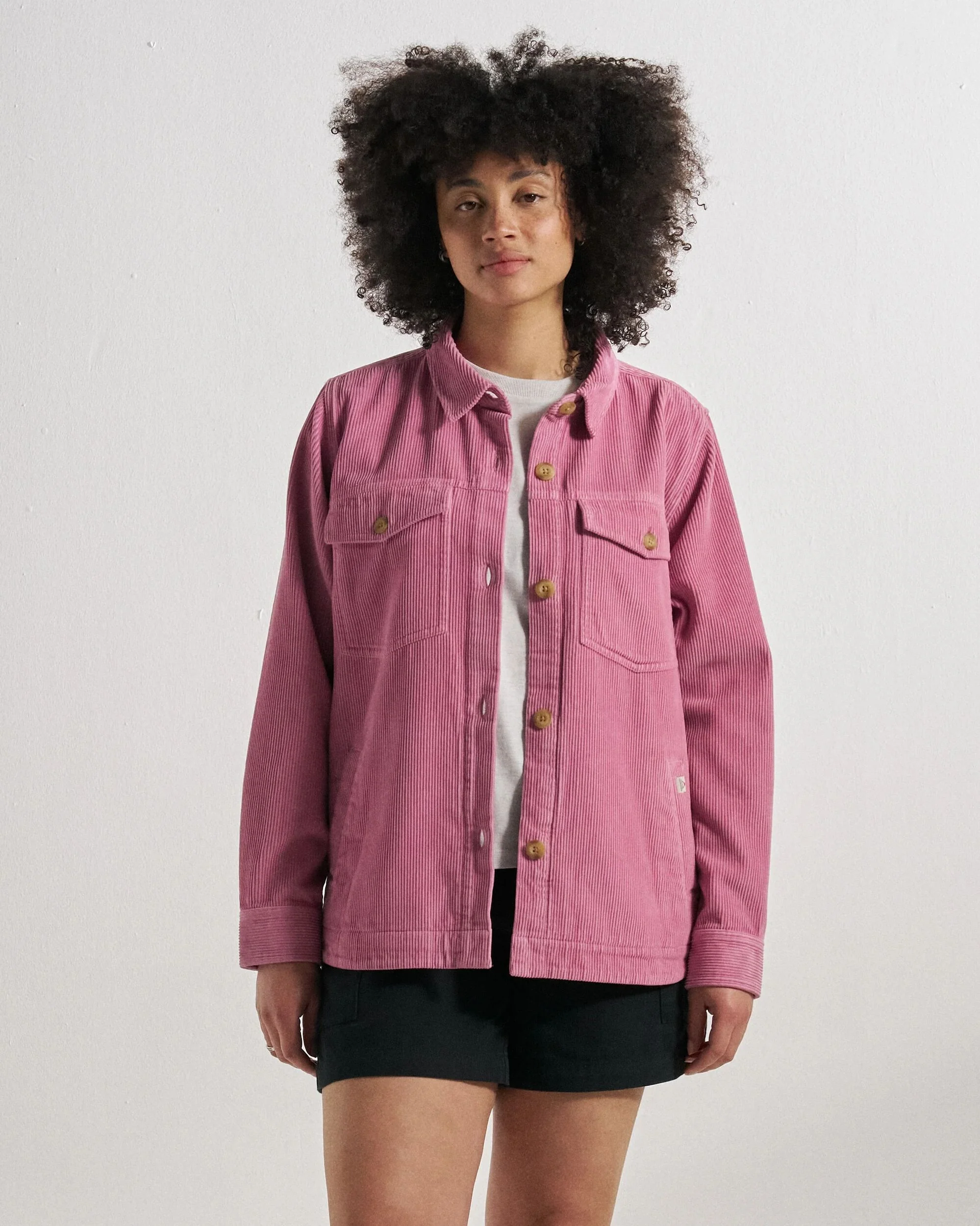 Stella Cord LS Shirt - Pink Haze