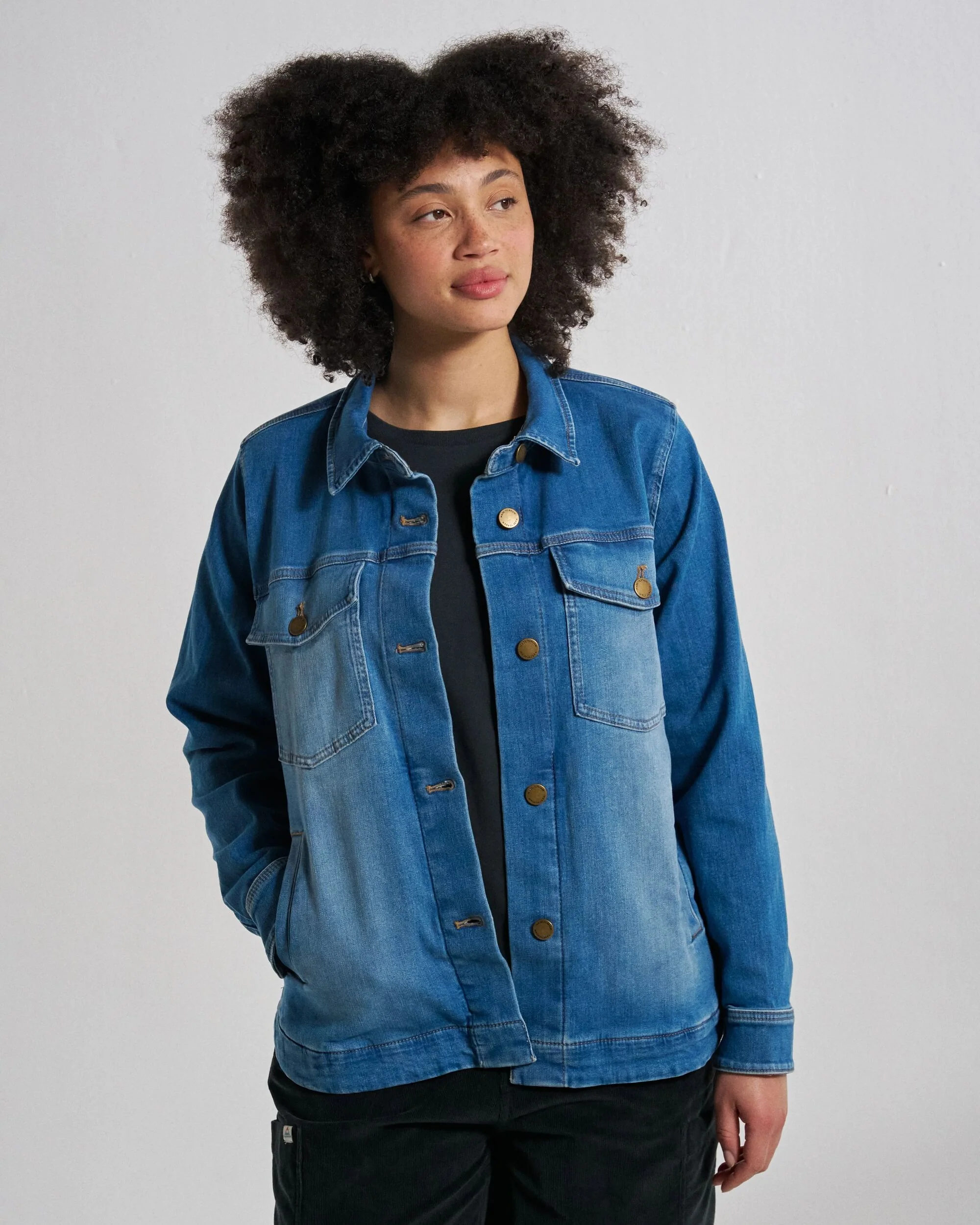 Stella Denim LS Shirt - Light Wash Denim
