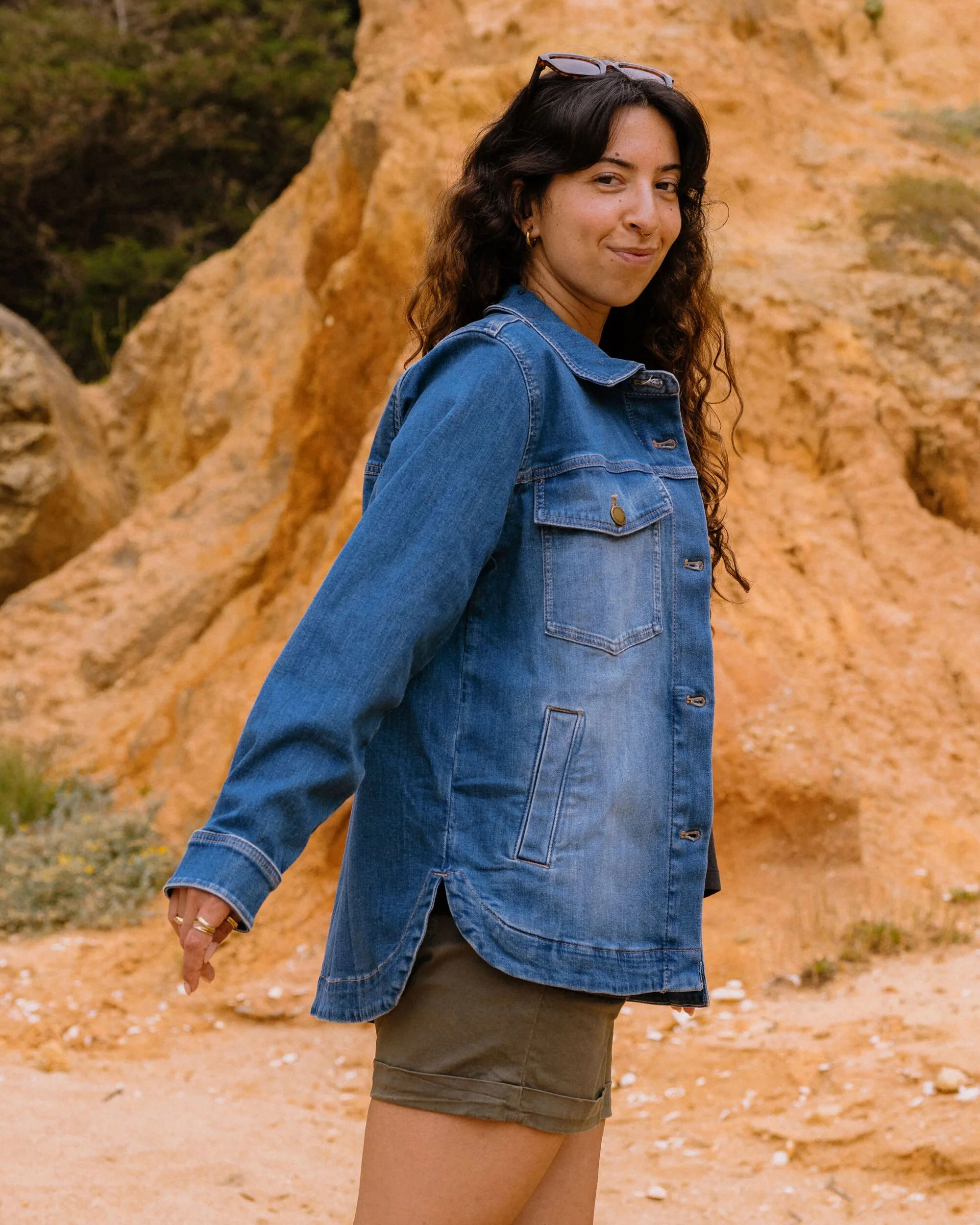 Stella Denim LS Shirt - Light Wash Denim - Image 4