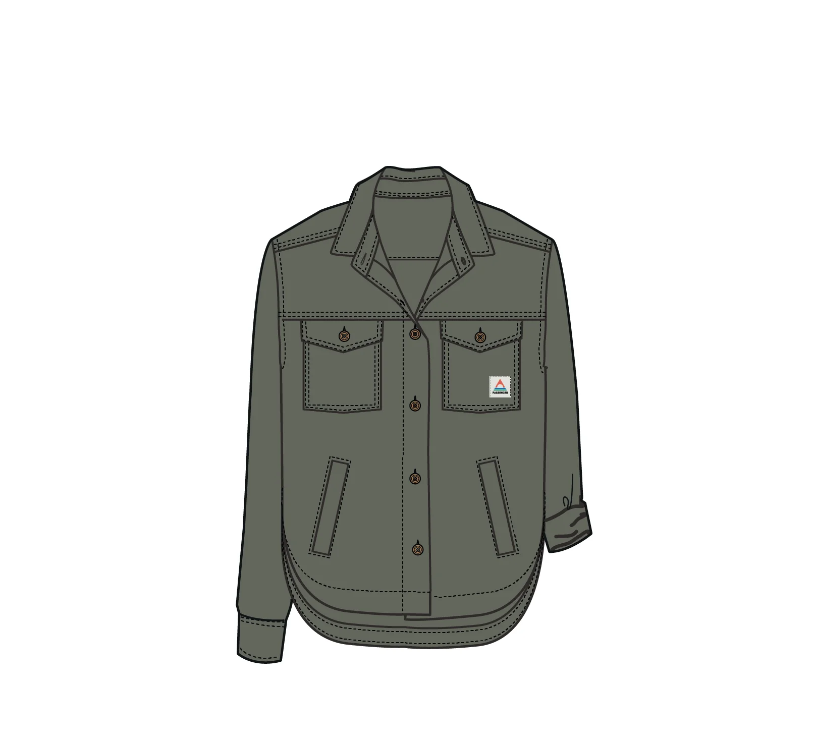 Stella LS Shirt - Dusty Olive - Image 12